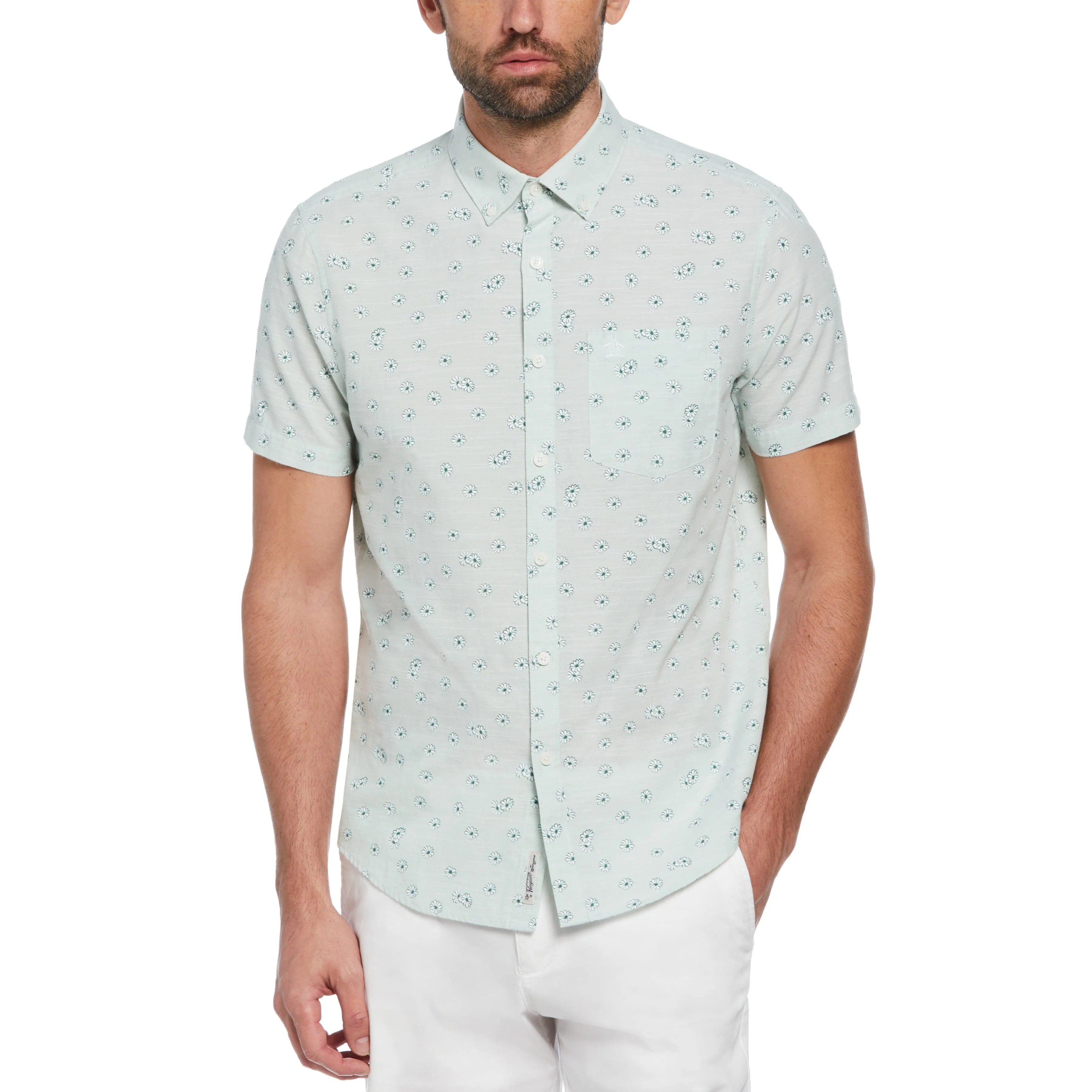Chambray Ditsy Daisy Print Shirt sold by Original Penguin