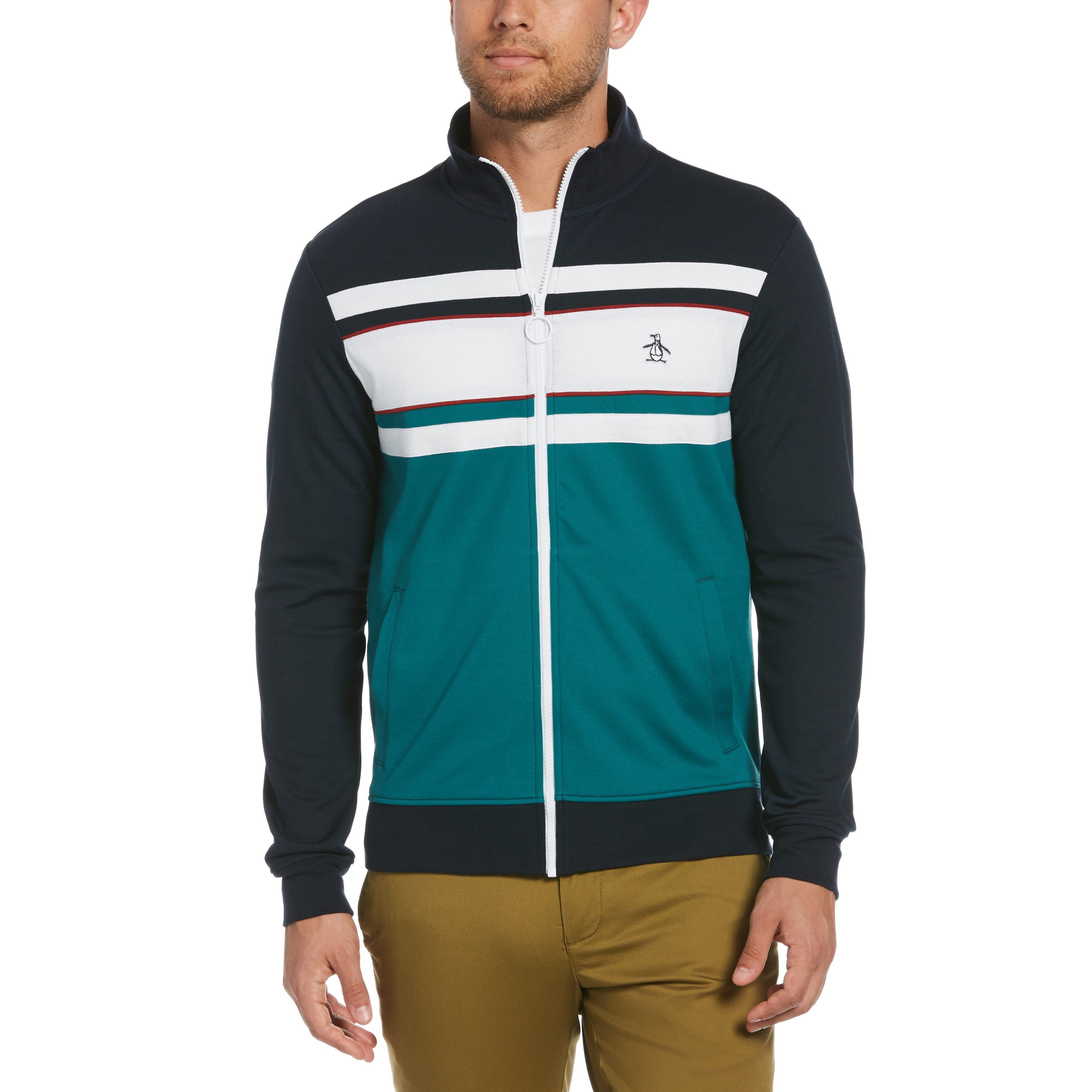 Chest Stripe Track Jacket sold by Original Penguin