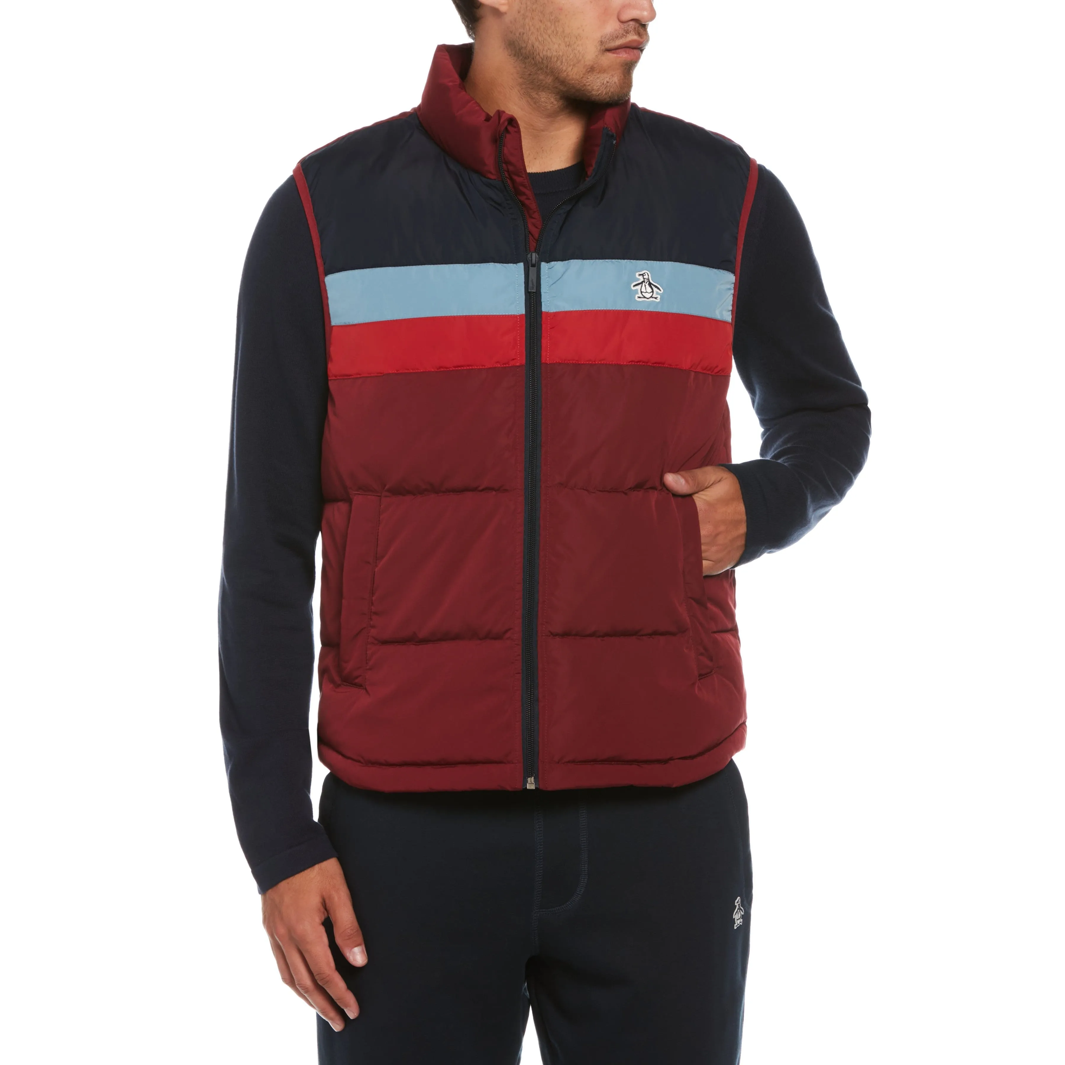 Color Block Puffer Vest sold by Original Penguin