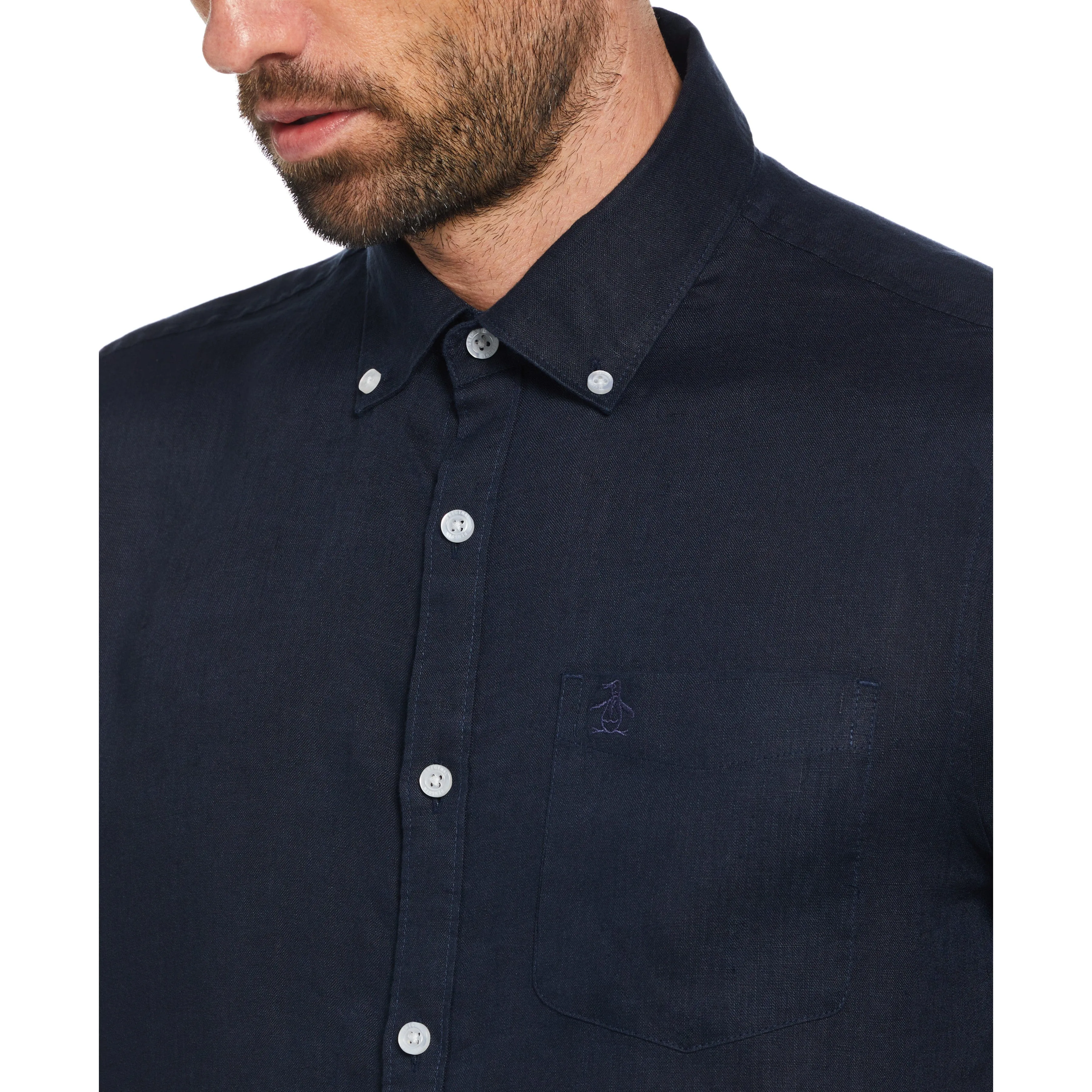 Short Sleeve Washed Linen Shirt sold by Original Penguin product image thumbnail 3