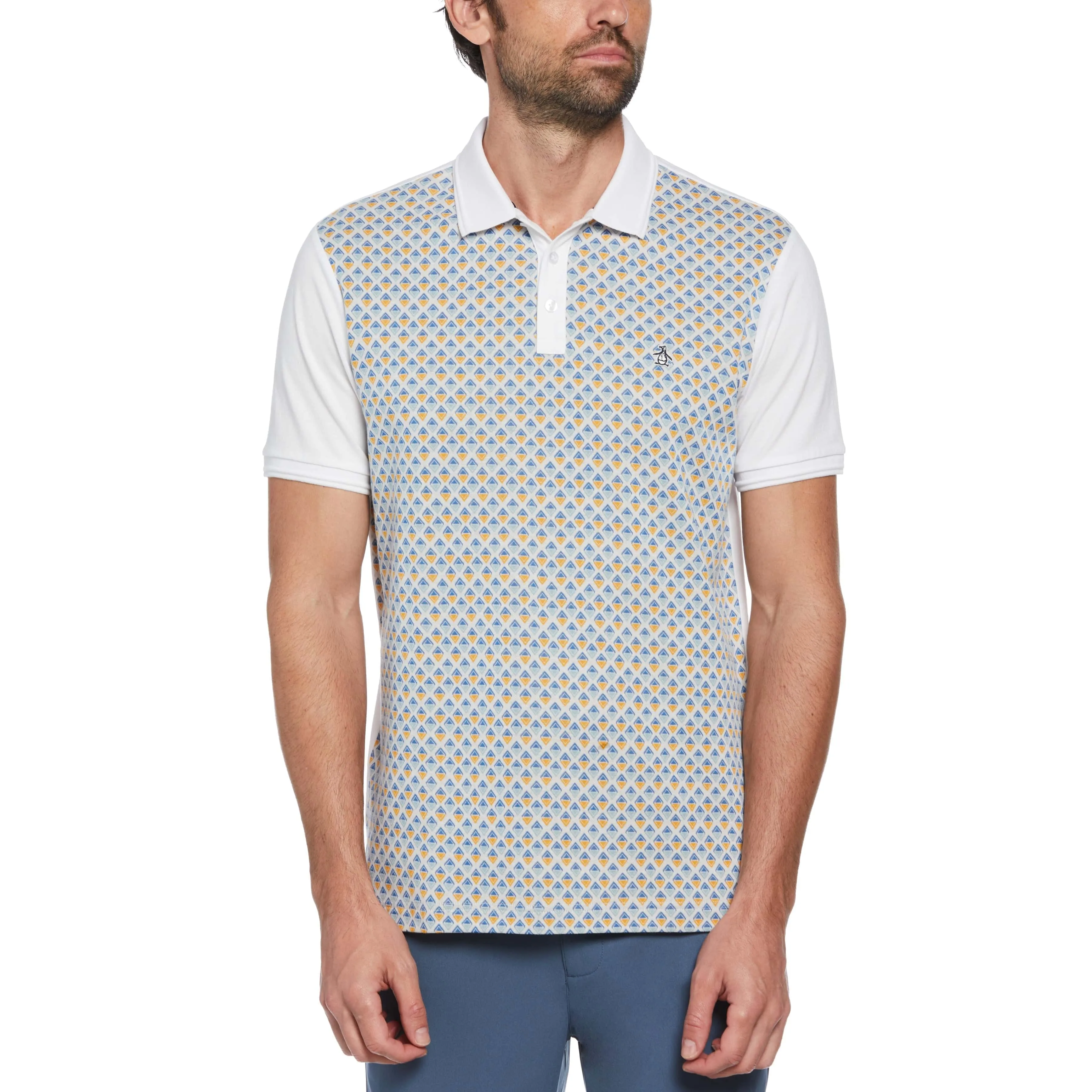 Jacquard Diamond Front Polo sold by Original Penguin