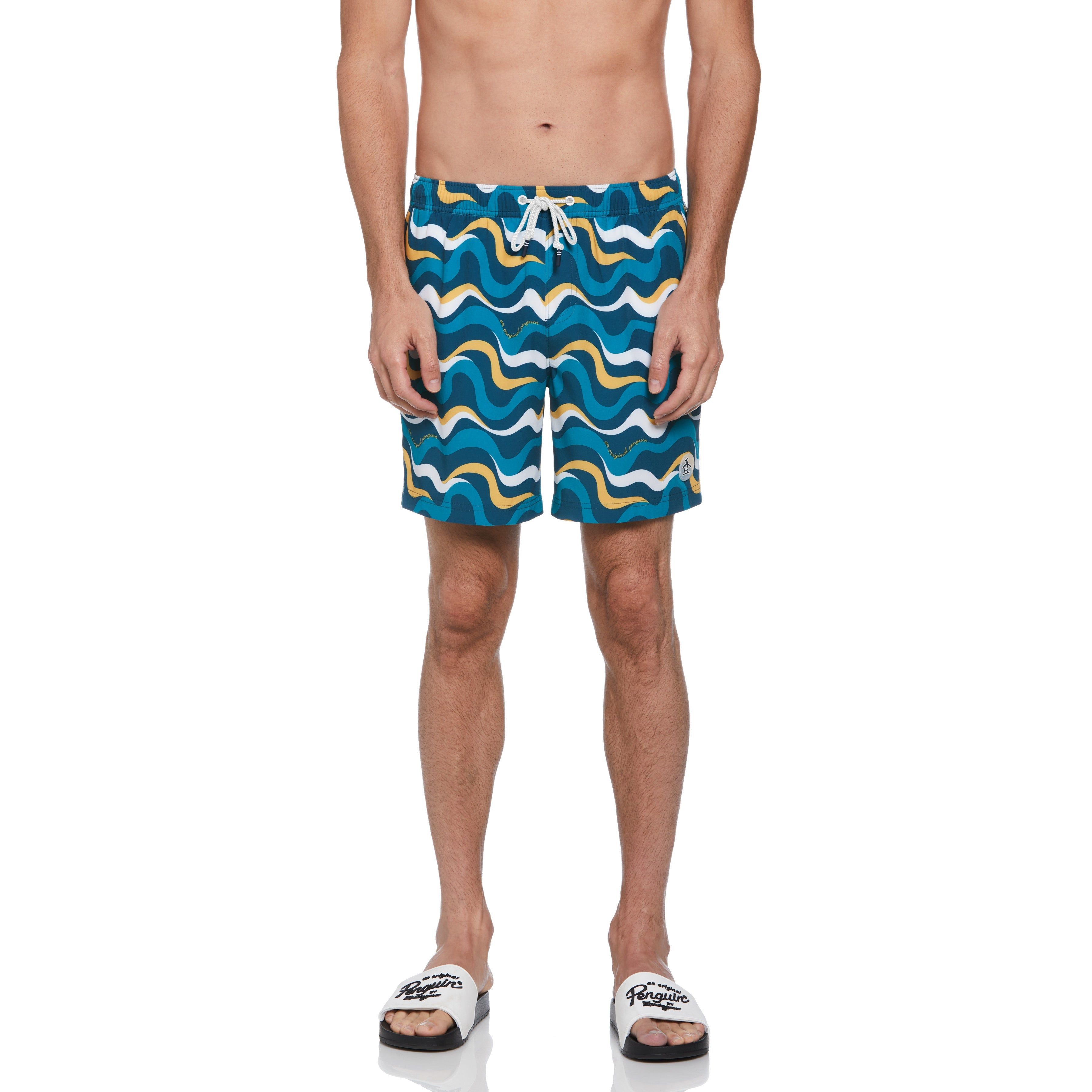 Wave Print Swim Short sold by Original Penguin
