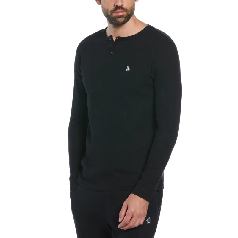 Long Sleeve Waffle Henley Shirt sold by Original Penguin