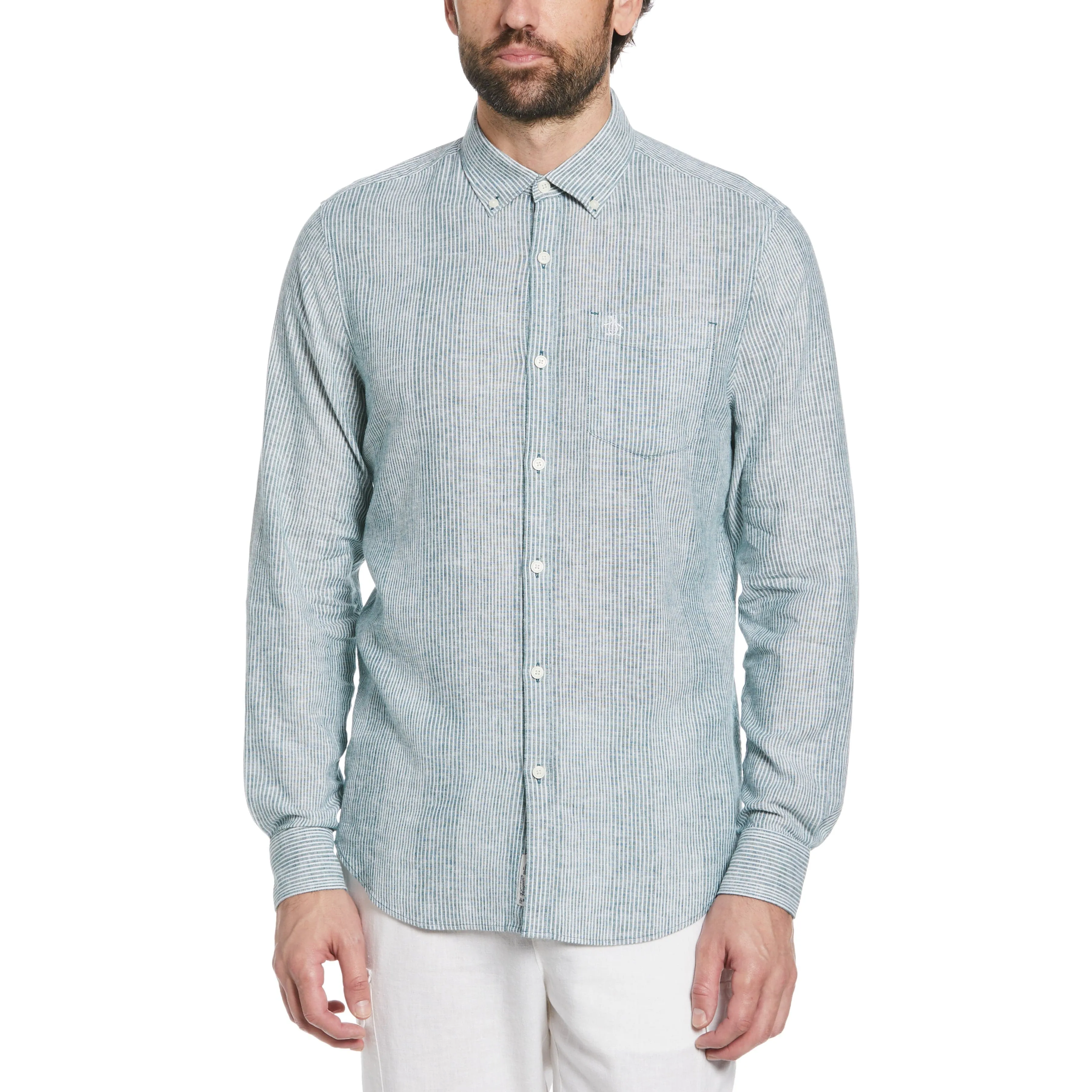 EcoVero™ Pinstripe Shirt sold by Original Penguin