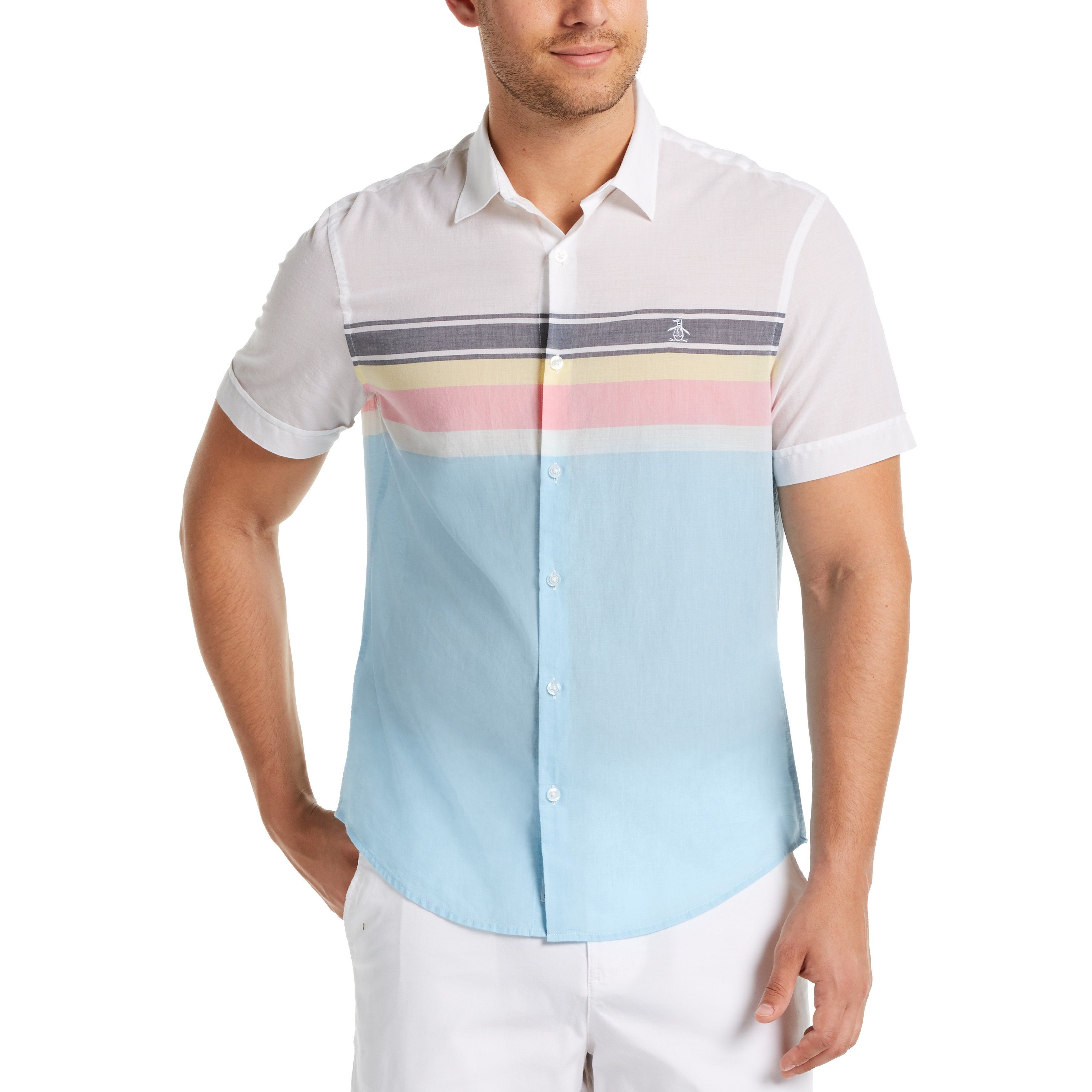 Lawn Engineered Stripe Shirt sold by Original Penguin