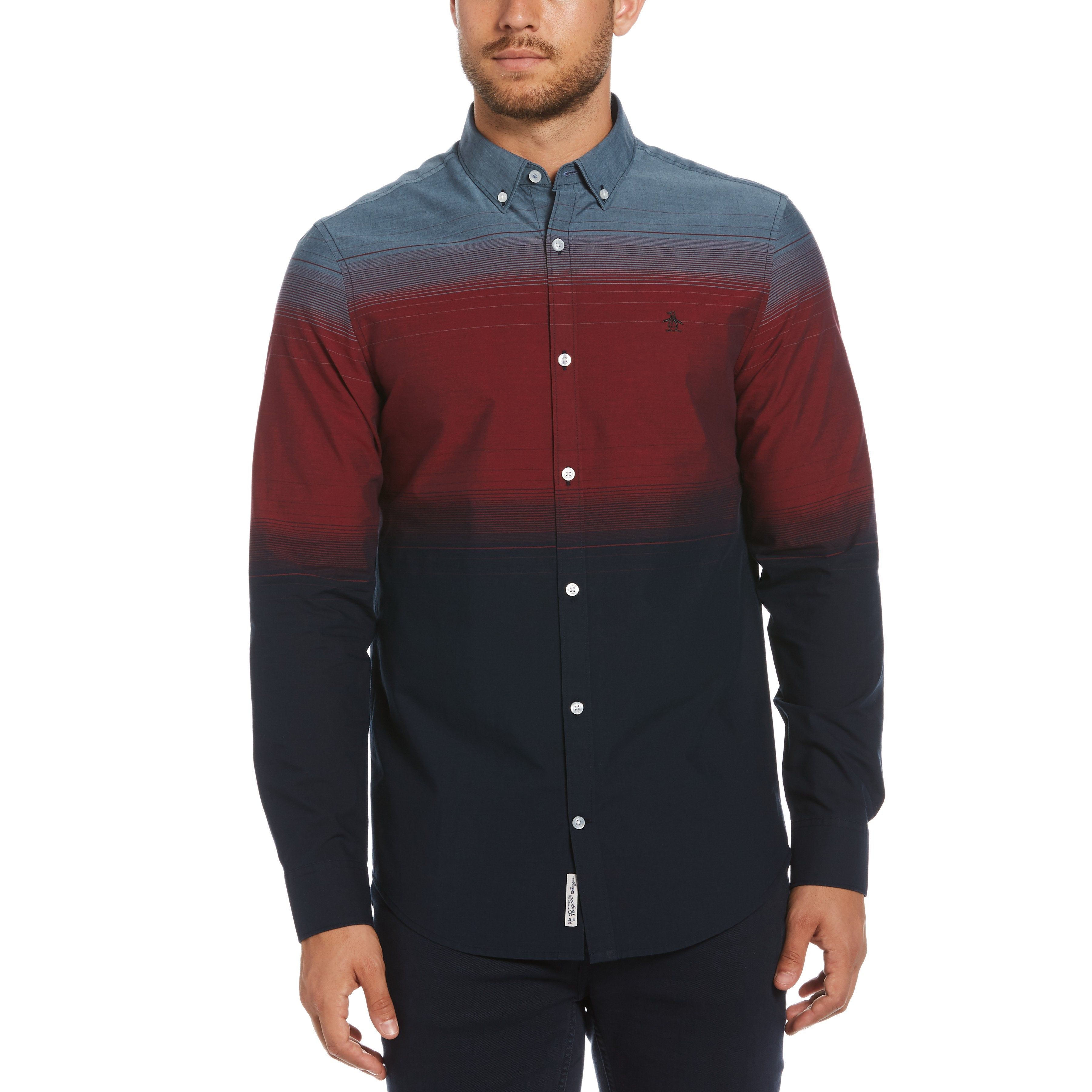 Engineered Stripe Poplin Shirt sold by Original Penguin