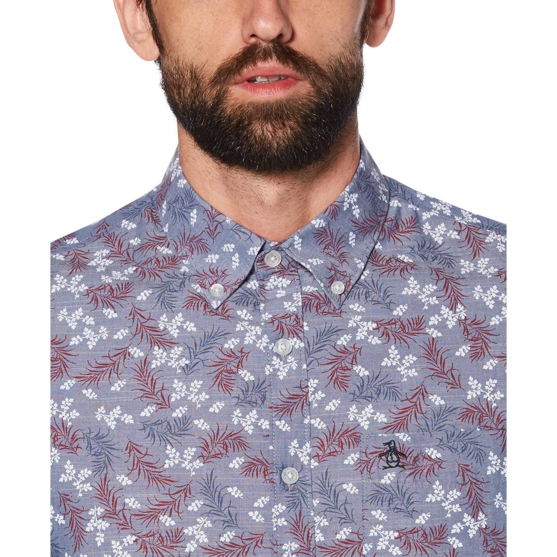 Chambray Floral Fern Print Shirt sold by Original Penguin product image thumbnail 3