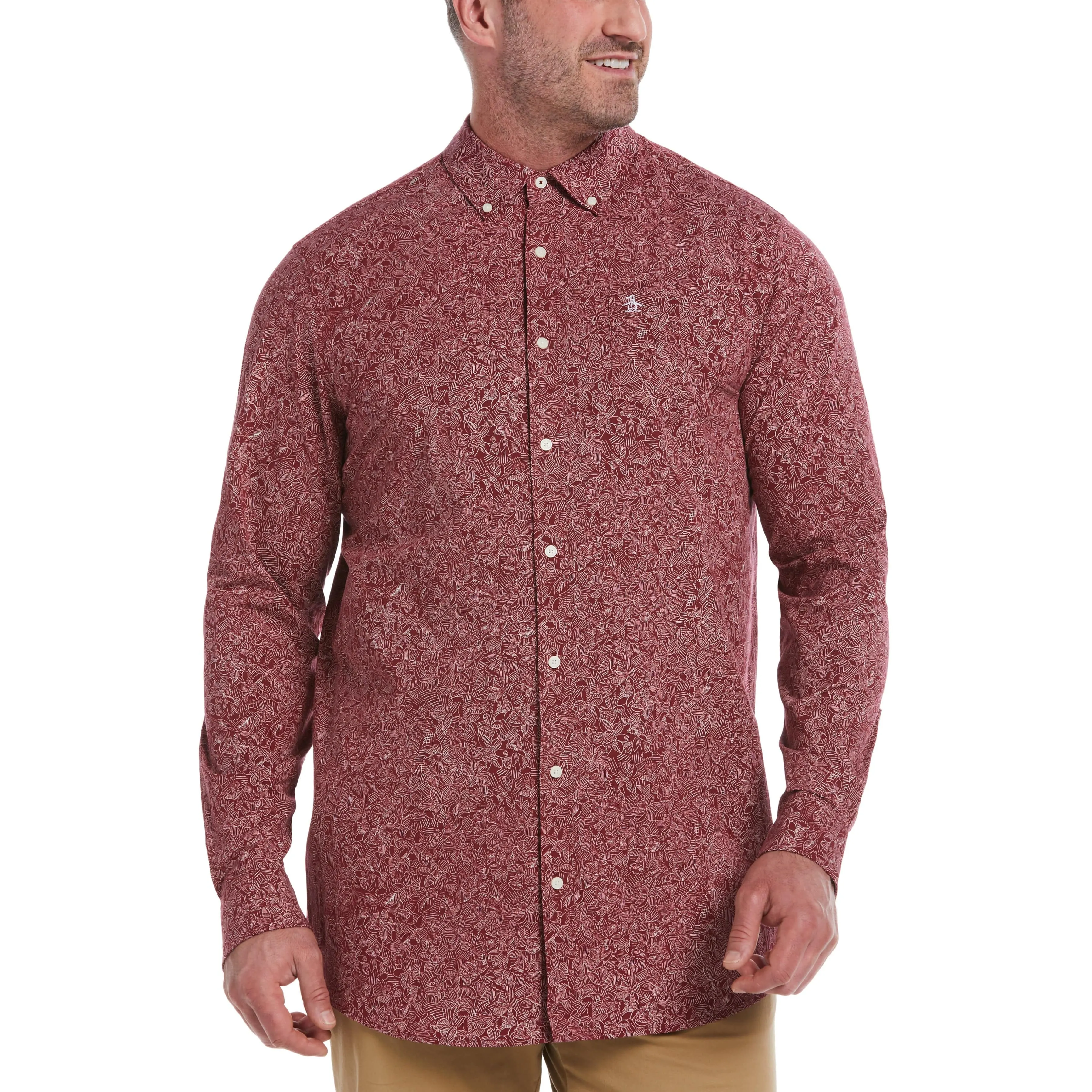 Big & Tall EcoVero™ Poplin Shirt sold by Original Penguin