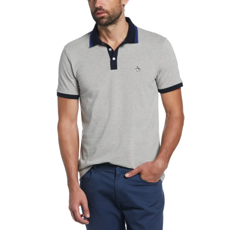 Tonal Stripe Pique Polo sold by Original Penguin