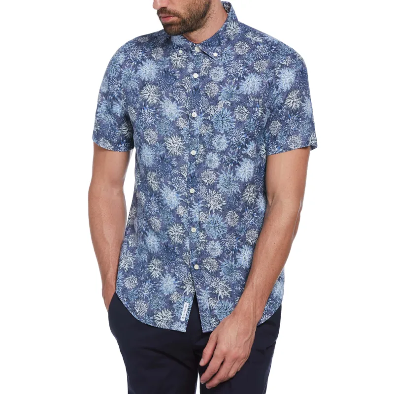 Linen Floral Print Button-Down Shirt sold by Original Penguin