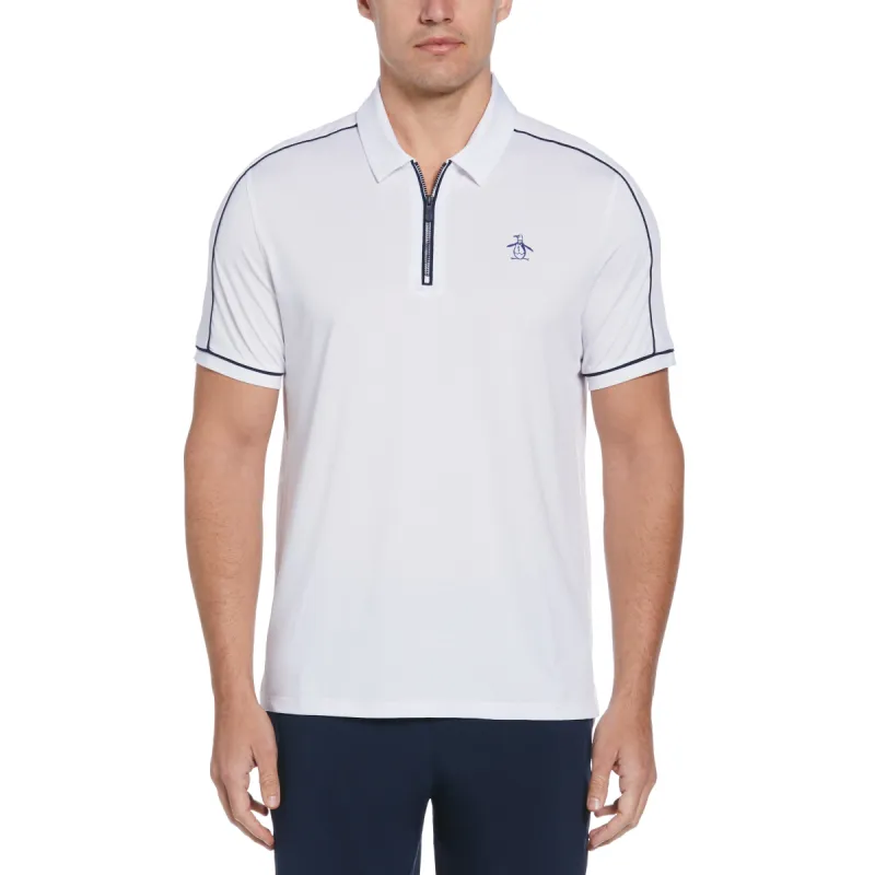 Piped Performance 1/4 Zip Tennis Polo sold by Original Penguin