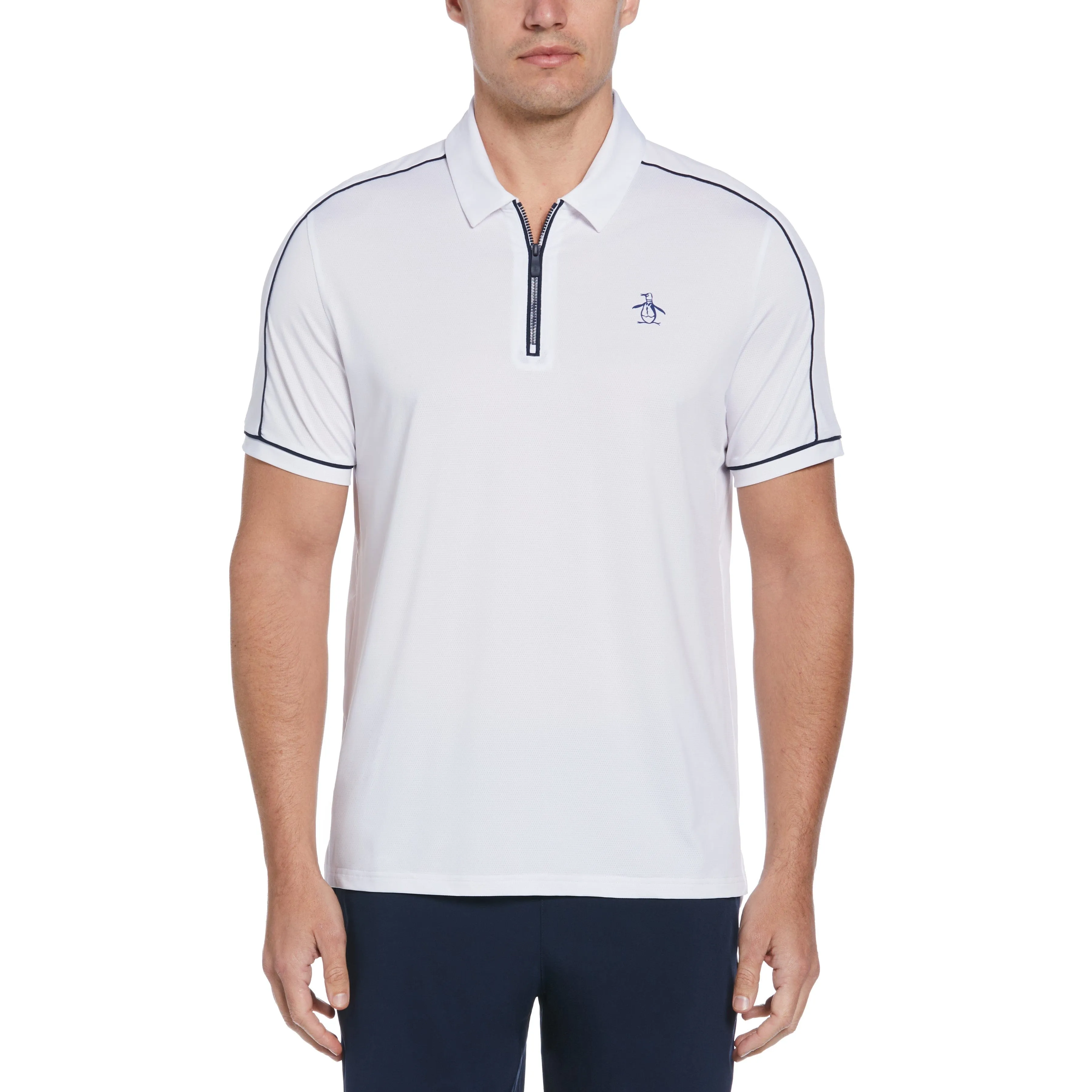 Piped Performance 1/4 Zip Tennis Polo sold by Original Penguin