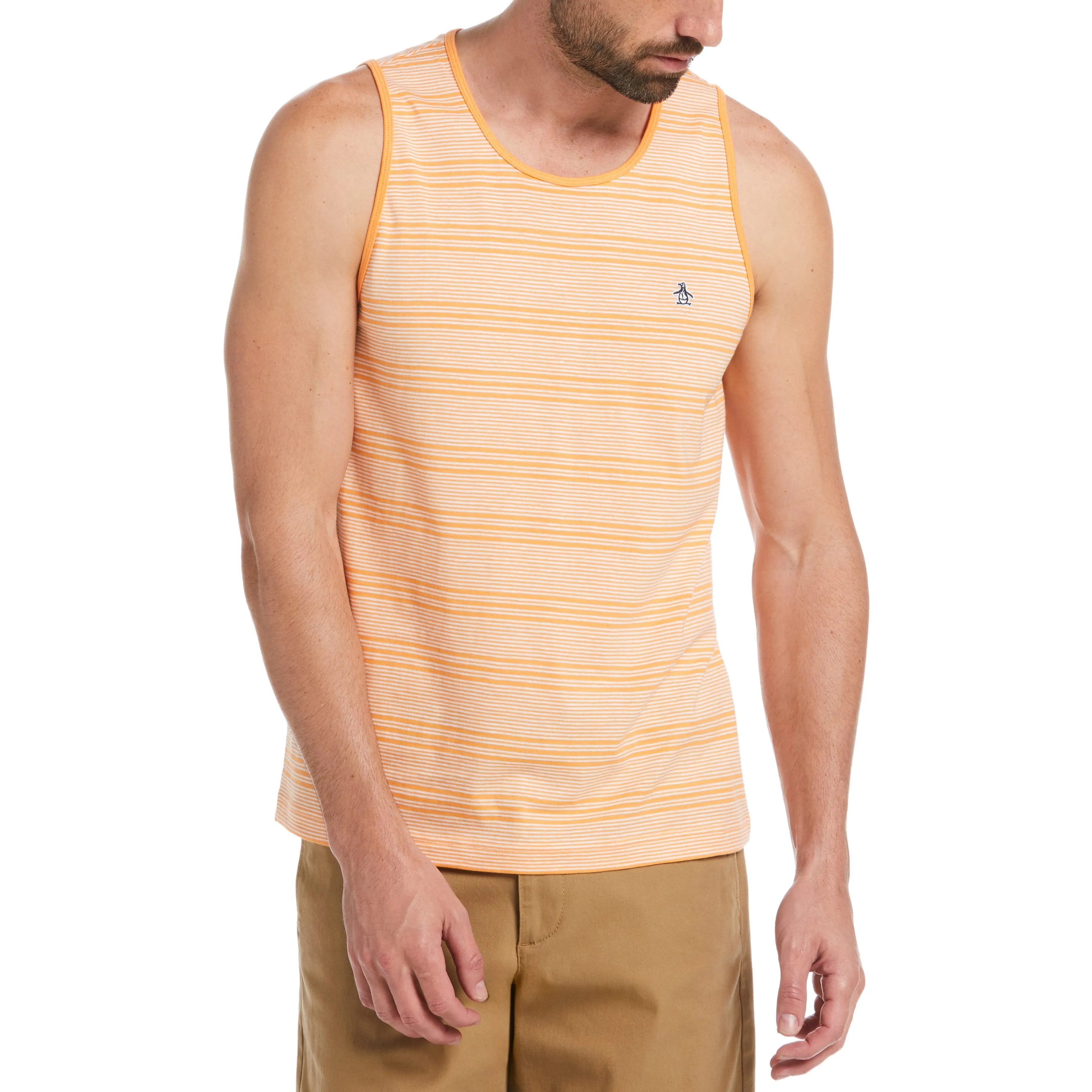 Cotton Slub Striped Tank sold by Original Penguin