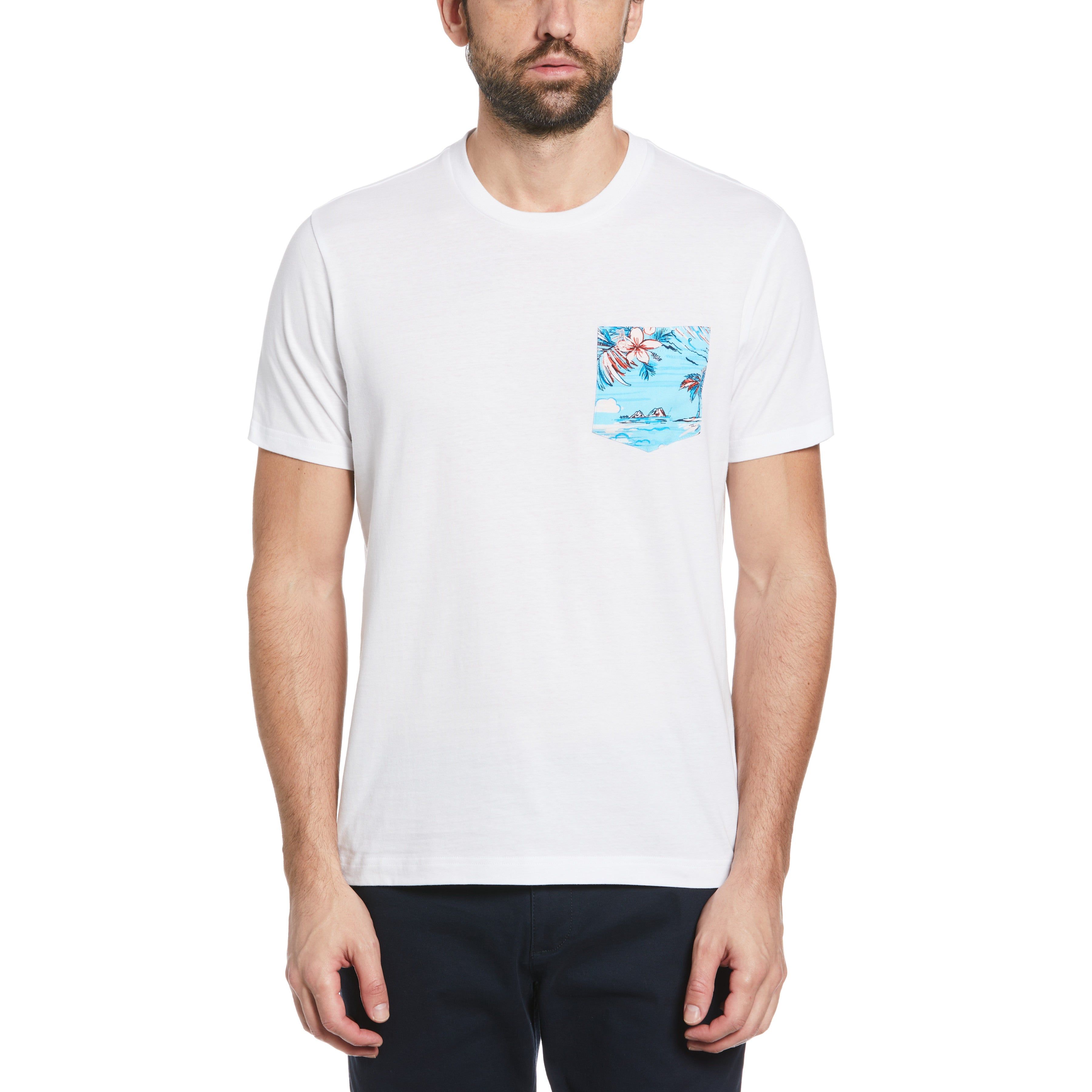 Tropical Floral Print Pocket Tee sold by Original Penguin