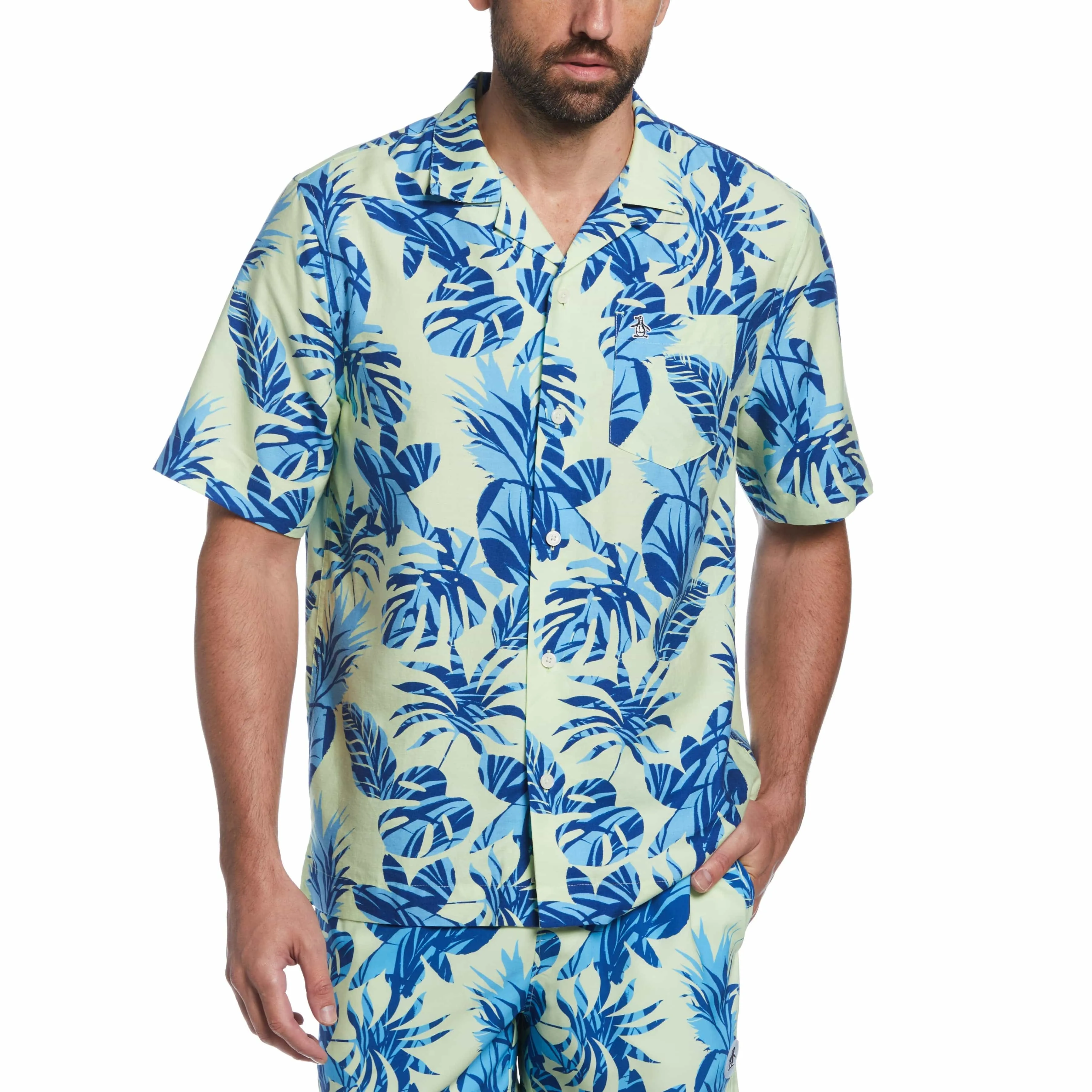 Camp Collar Cabana Printed Shirt sold by Original Penguin