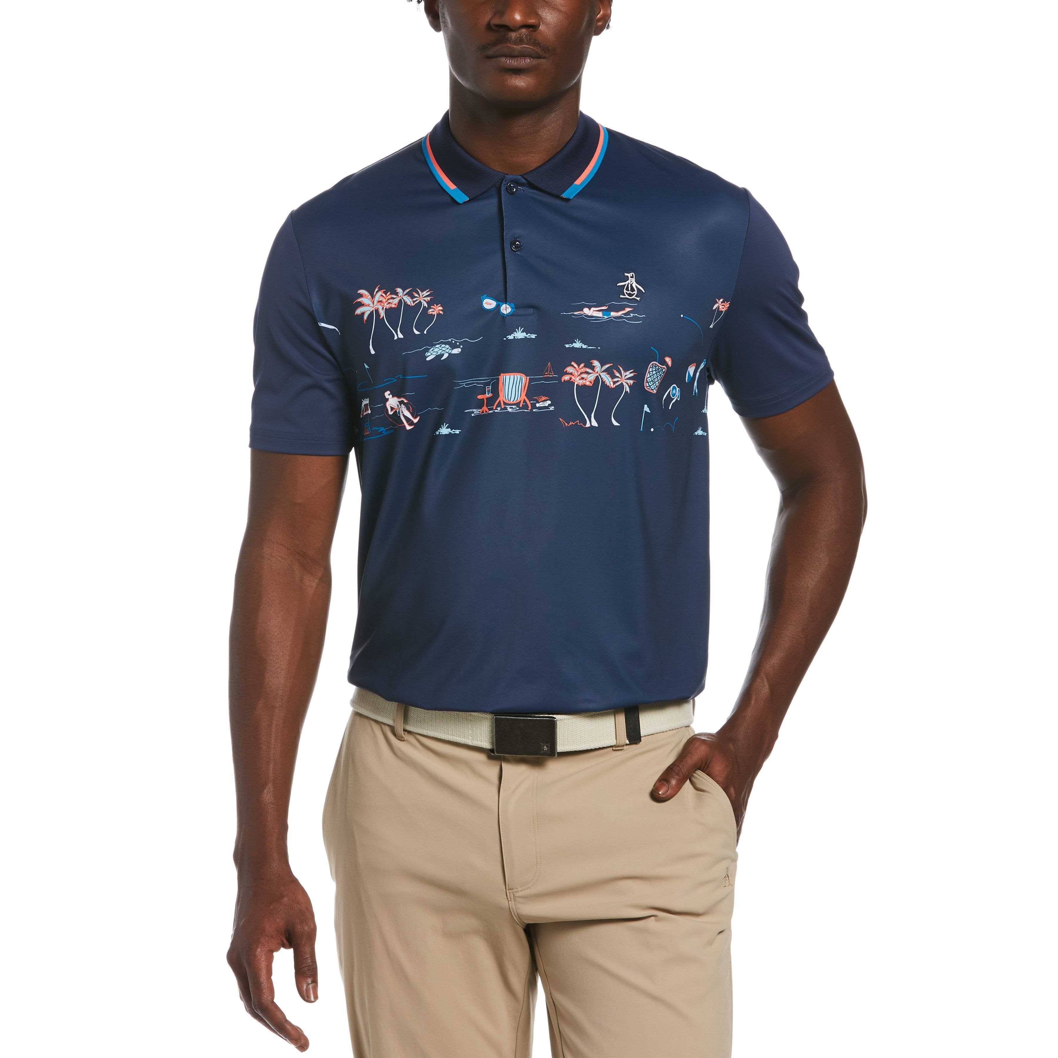 Resort Chest Print Golf Polo sold by Original Penguin