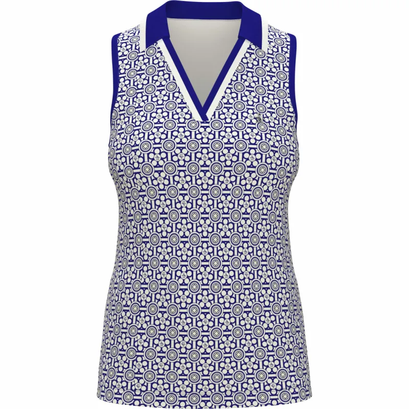 Women's Abstract Printed V-Neck Golf Top sold by Original Penguin