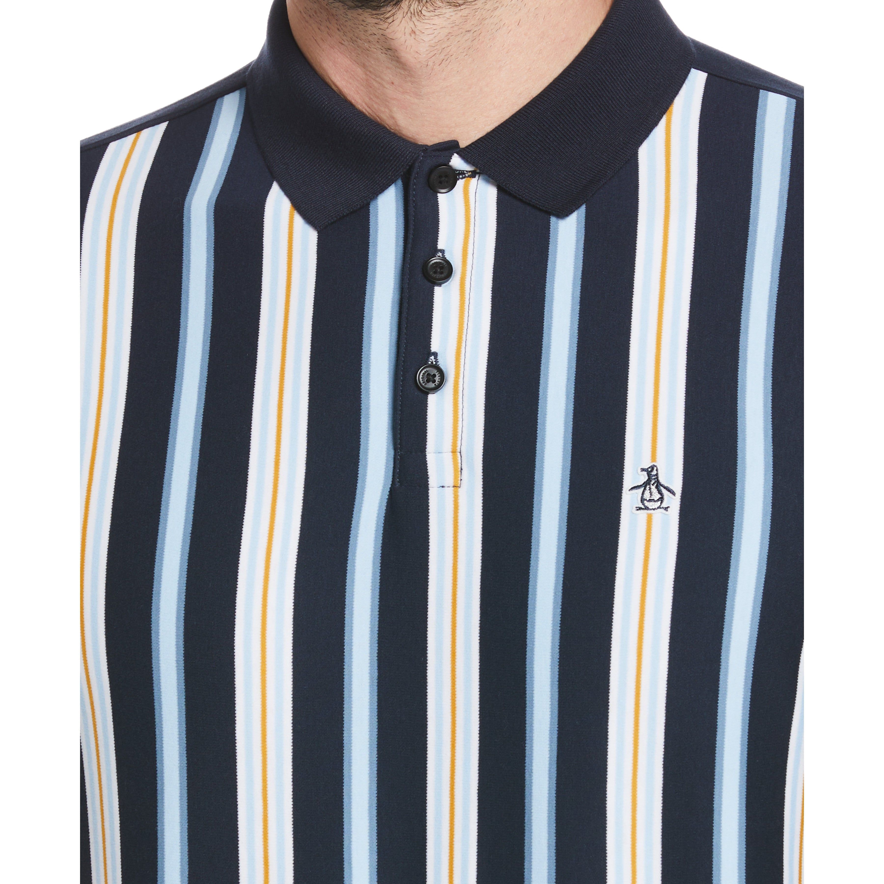 Vertical Stripe Organic Cotton Polo Shirt sold by Original Penguin product image thumbnail 3