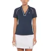 V-Neck Short Sleeve Golf Polo Shirt with Contrast Piping sold by Original Penguin