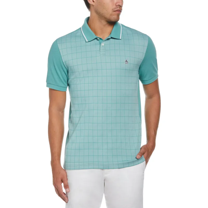 Pique Jacquard Check Polo sold by Original Penguin