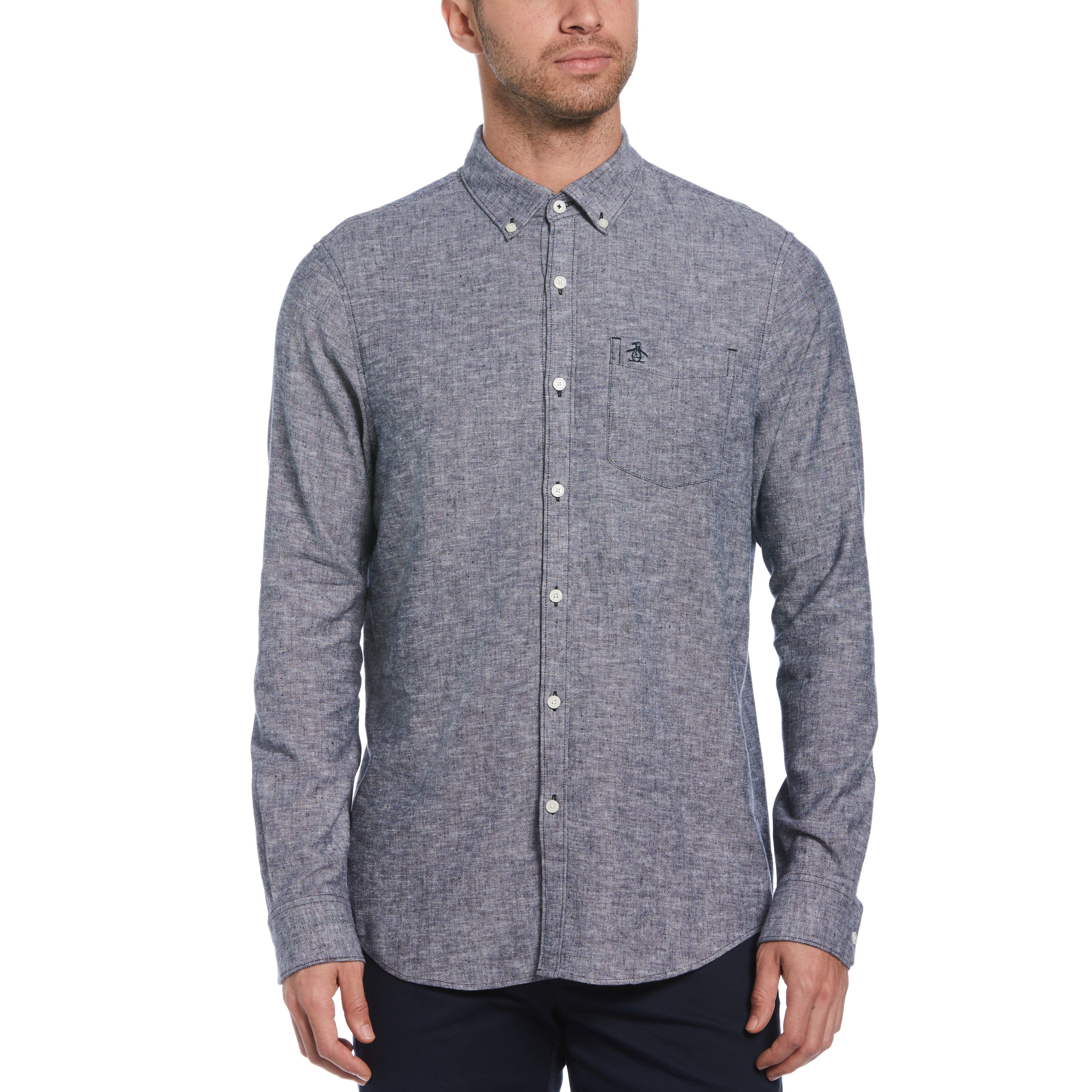 EcoVero™ Linen Blend Shirt sold by Original Penguin