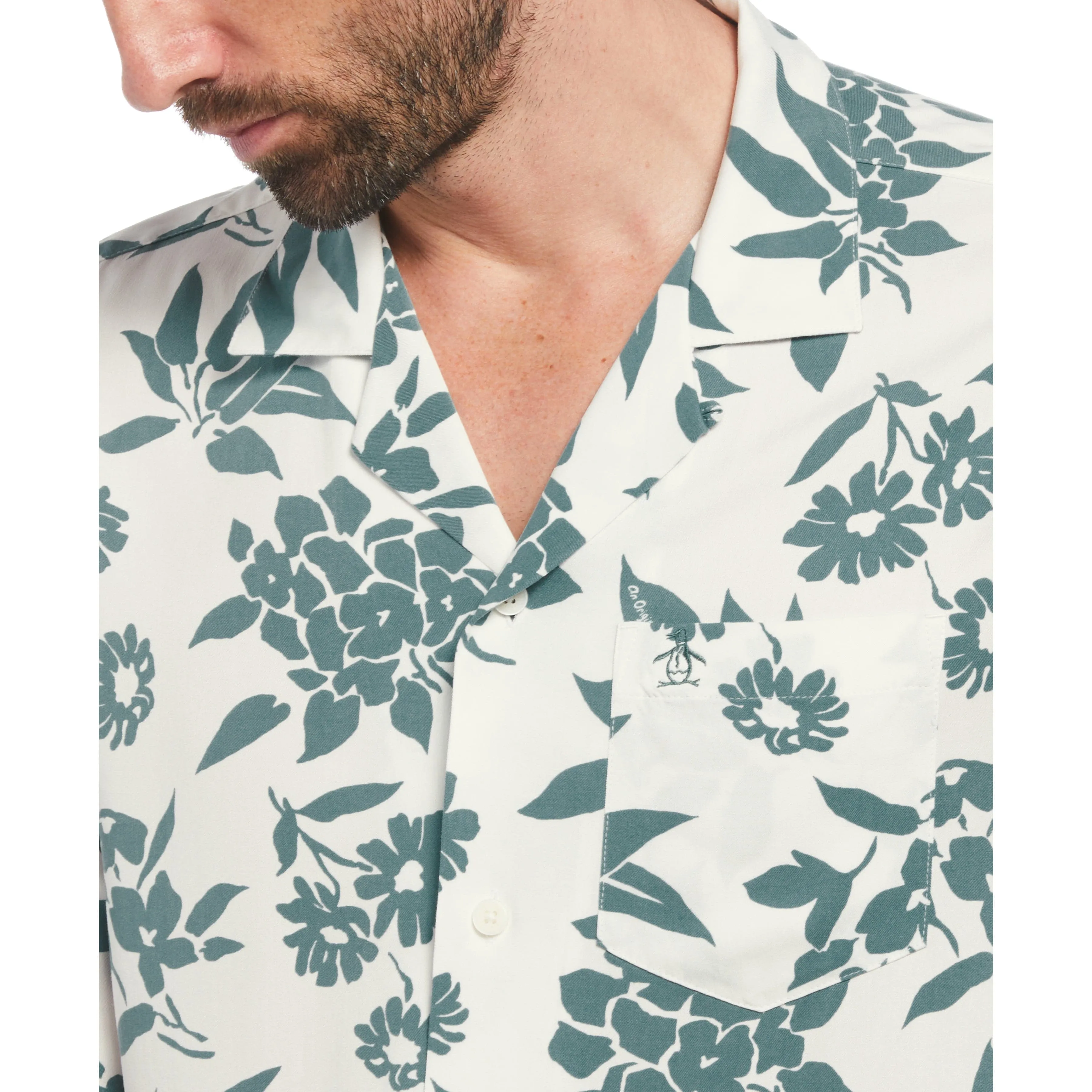 EcoVero™ Twill Floral Print Shirt sold by Original Penguin product image thumbnail 3