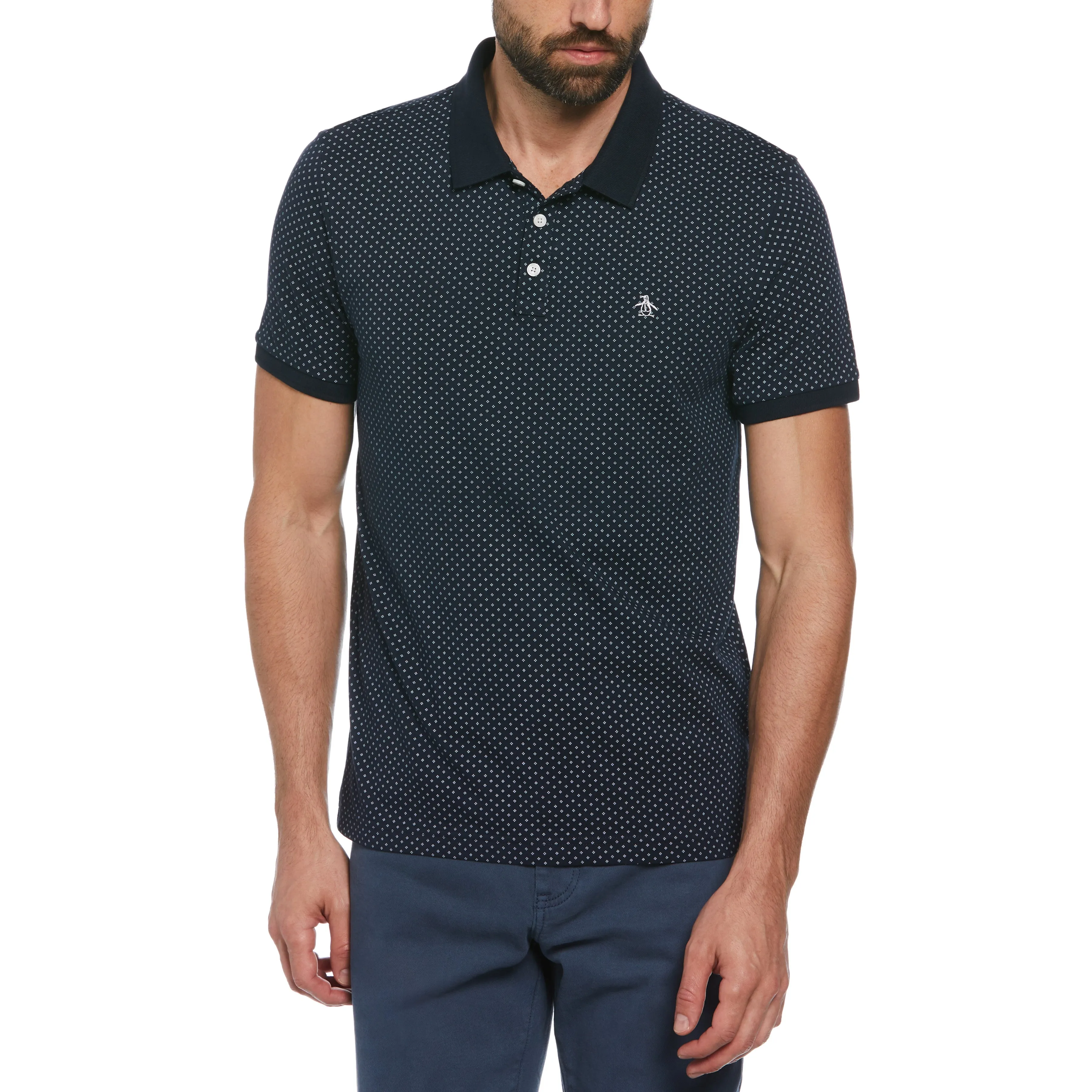 Ditsy Diamond Print Polo sold by Original Penguin