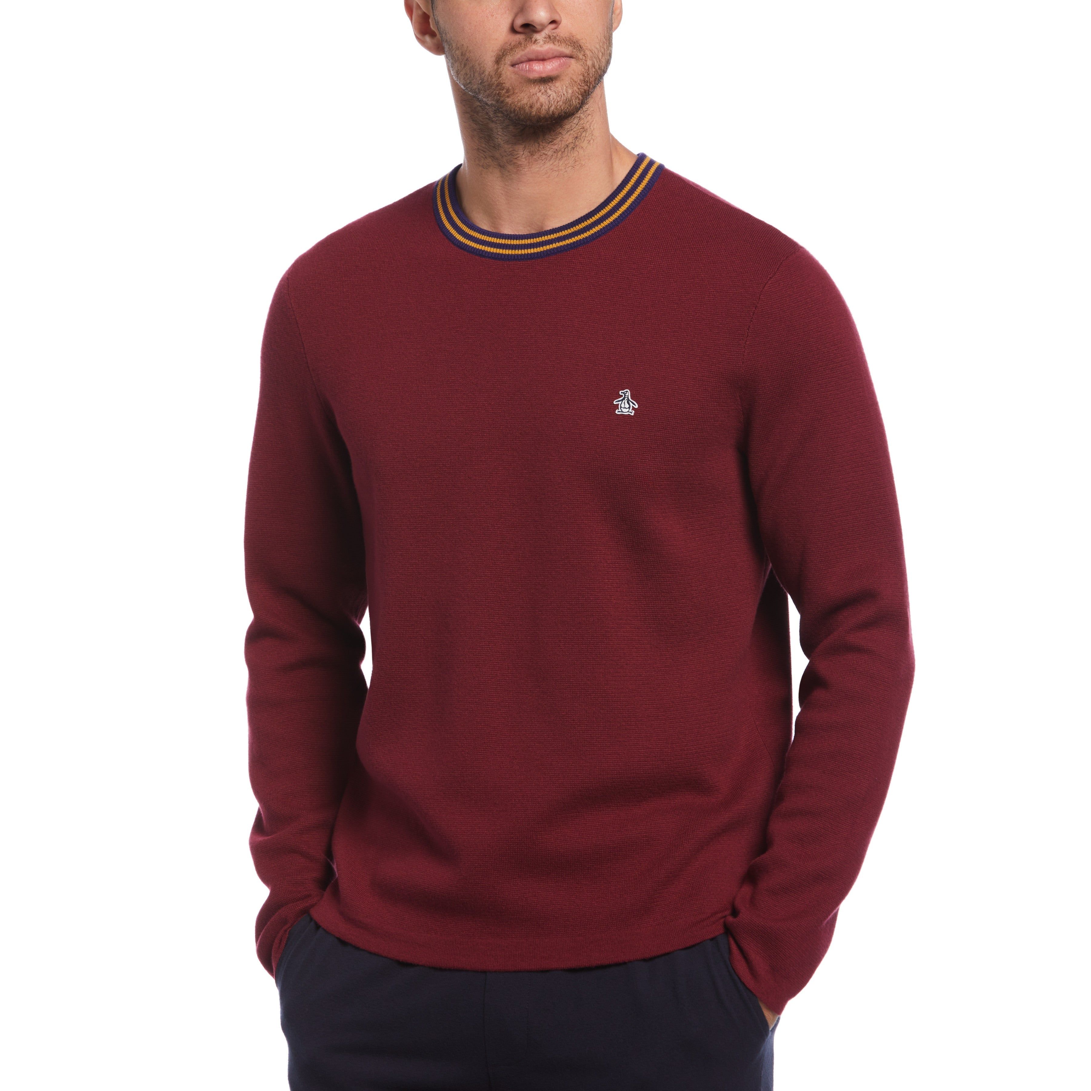 Sticker Pete Tipped Mock Neck Sweater sold by Original Penguin