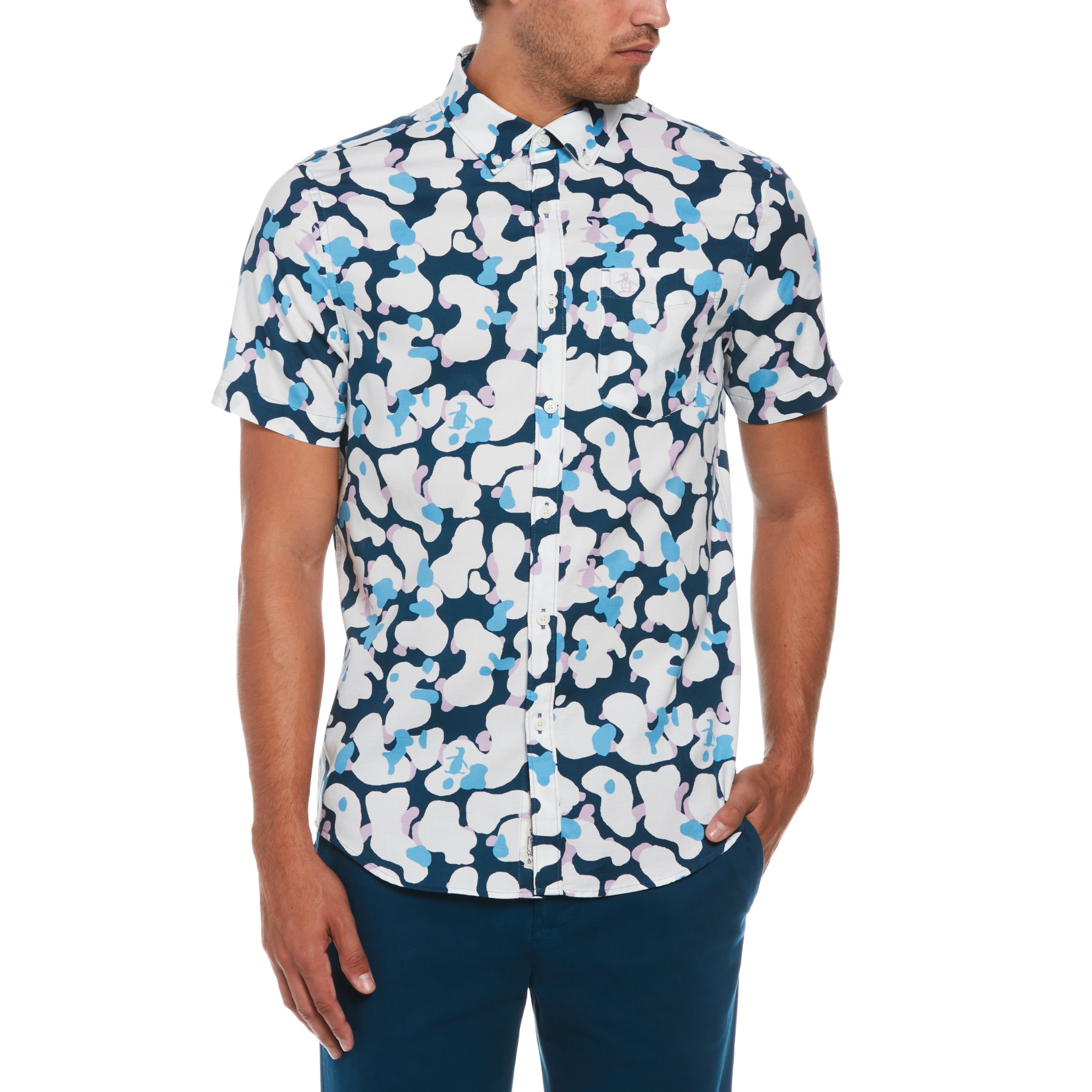 Ecovero™ Camo Pete Printed Shirt sold by Original Penguin