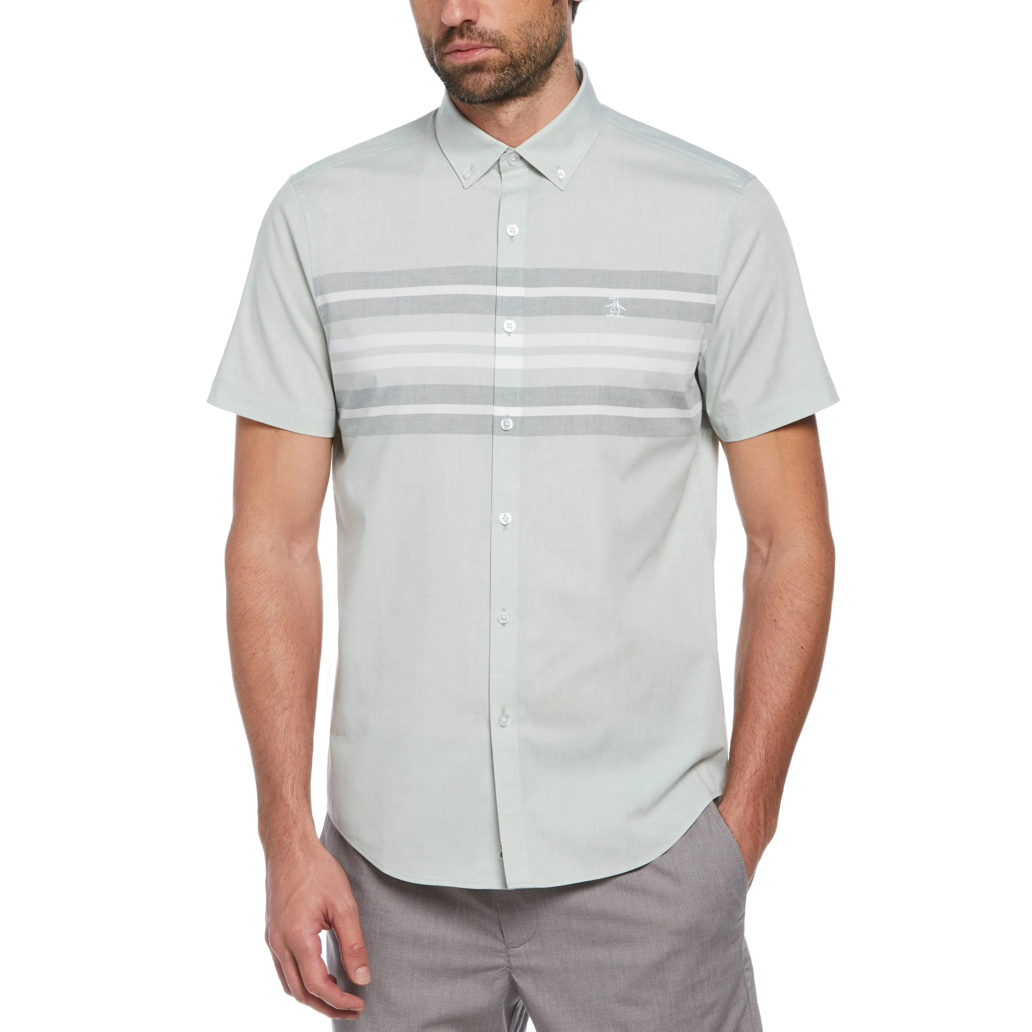Poplin Chest Stripe Shirt sold by Original Penguin