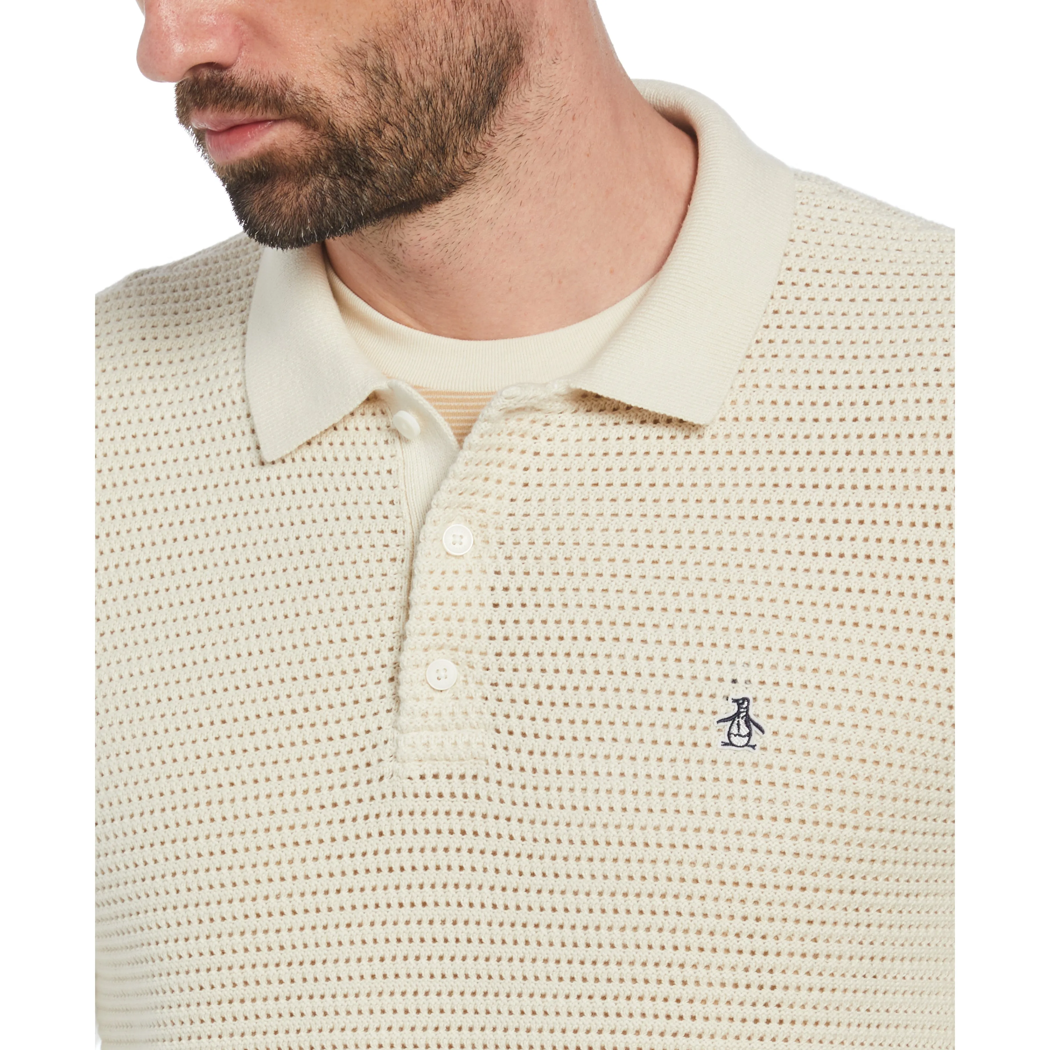 Mesh Sweater Polo sold by Original Penguin product image thumbnail 3