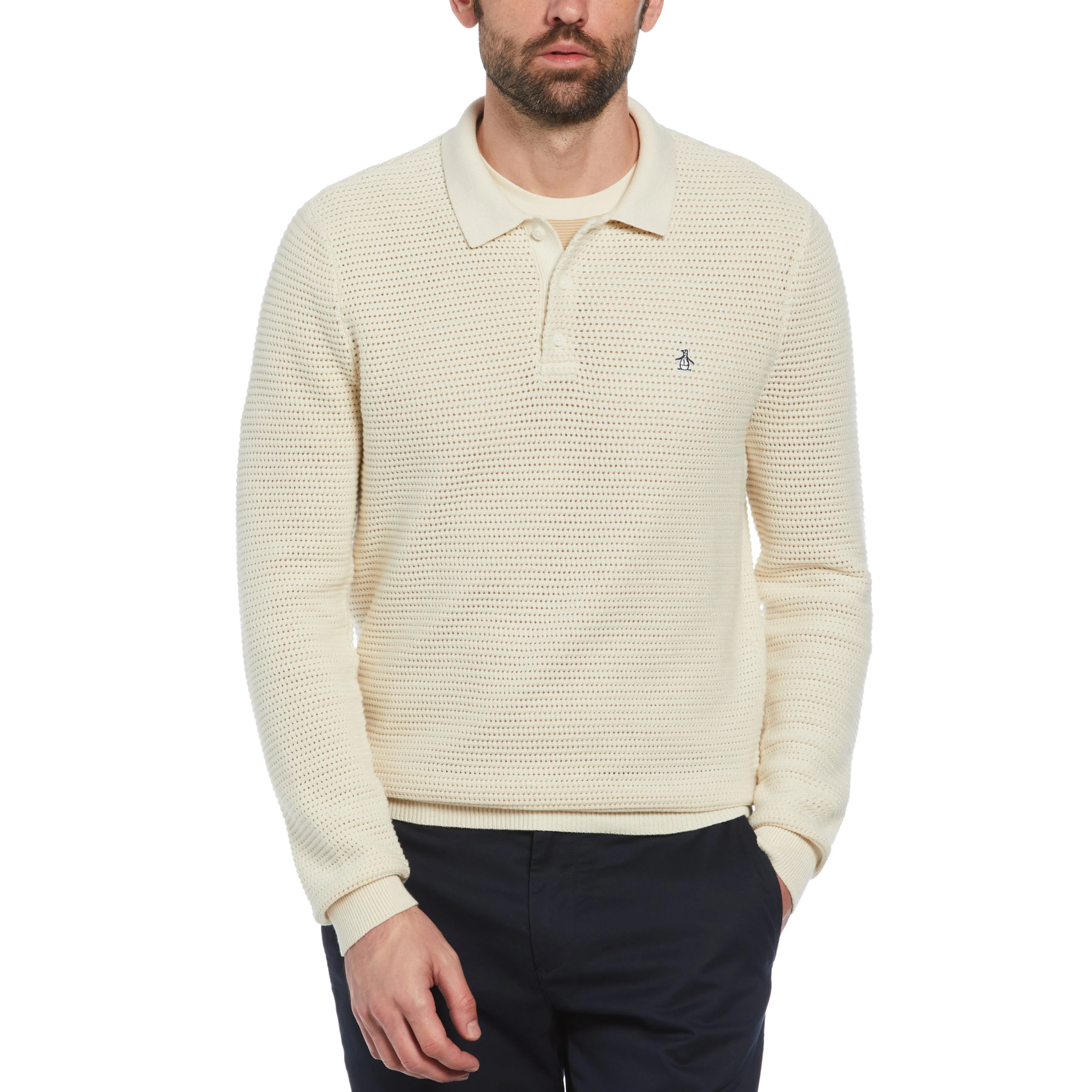 Mesh Sweater Polo sold by Original Penguin