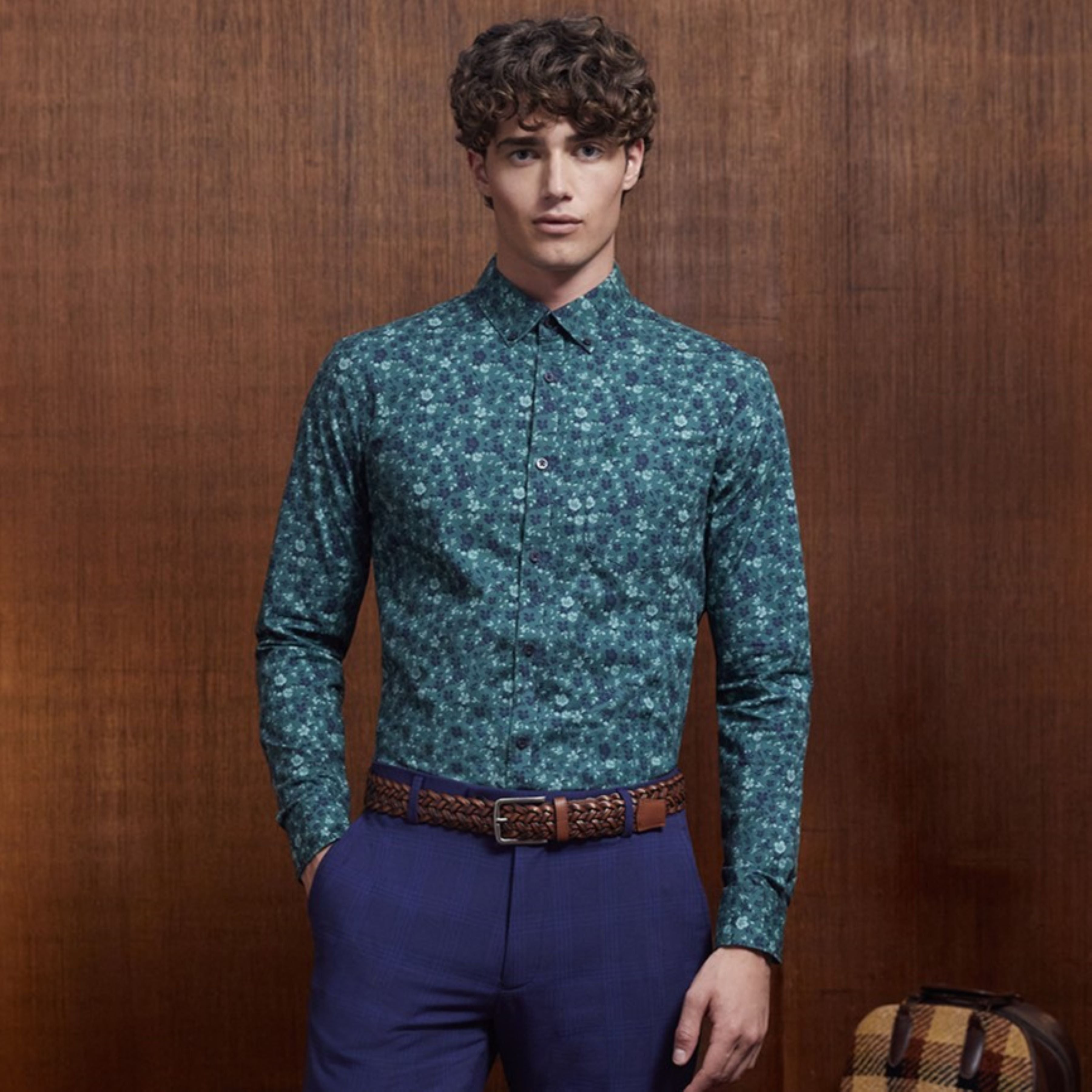 Poplin Ditsy Floral Print Shirt sold by Original Penguin product image thumbnail 2