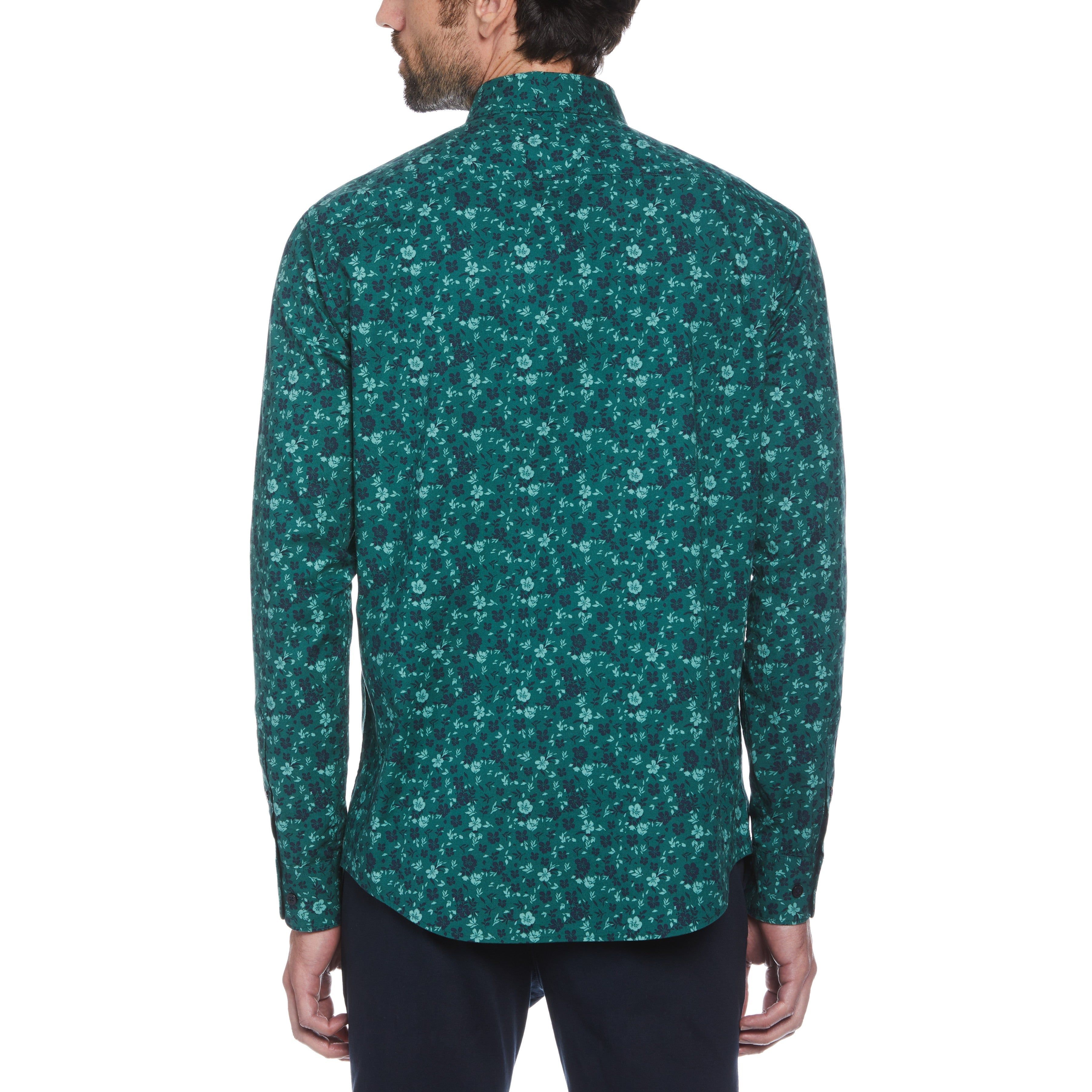 Poplin Ditsy Floral Print Shirt sold by Original Penguin product image thumbnail 3