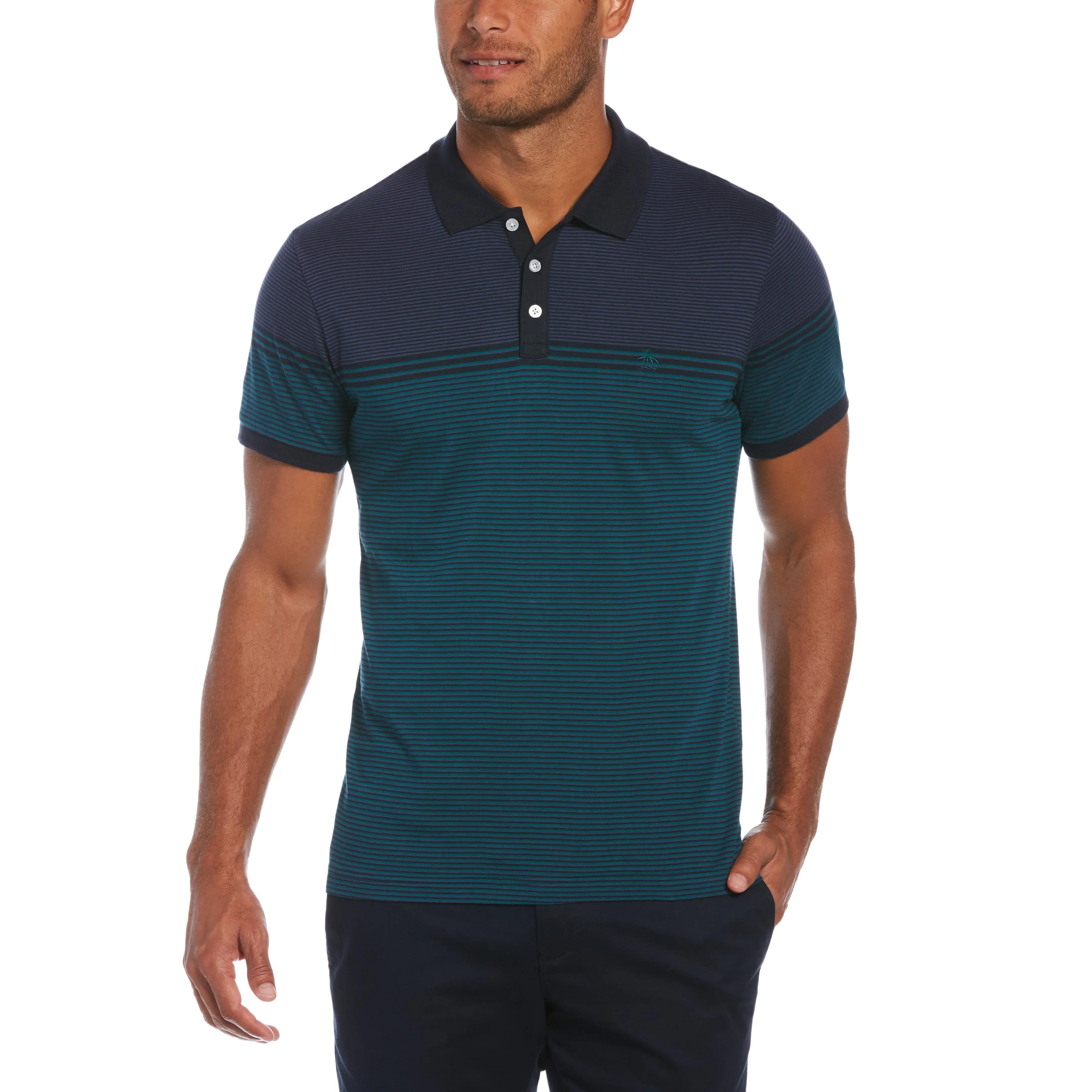 Engineered Stripe Polo sold by Original Penguin