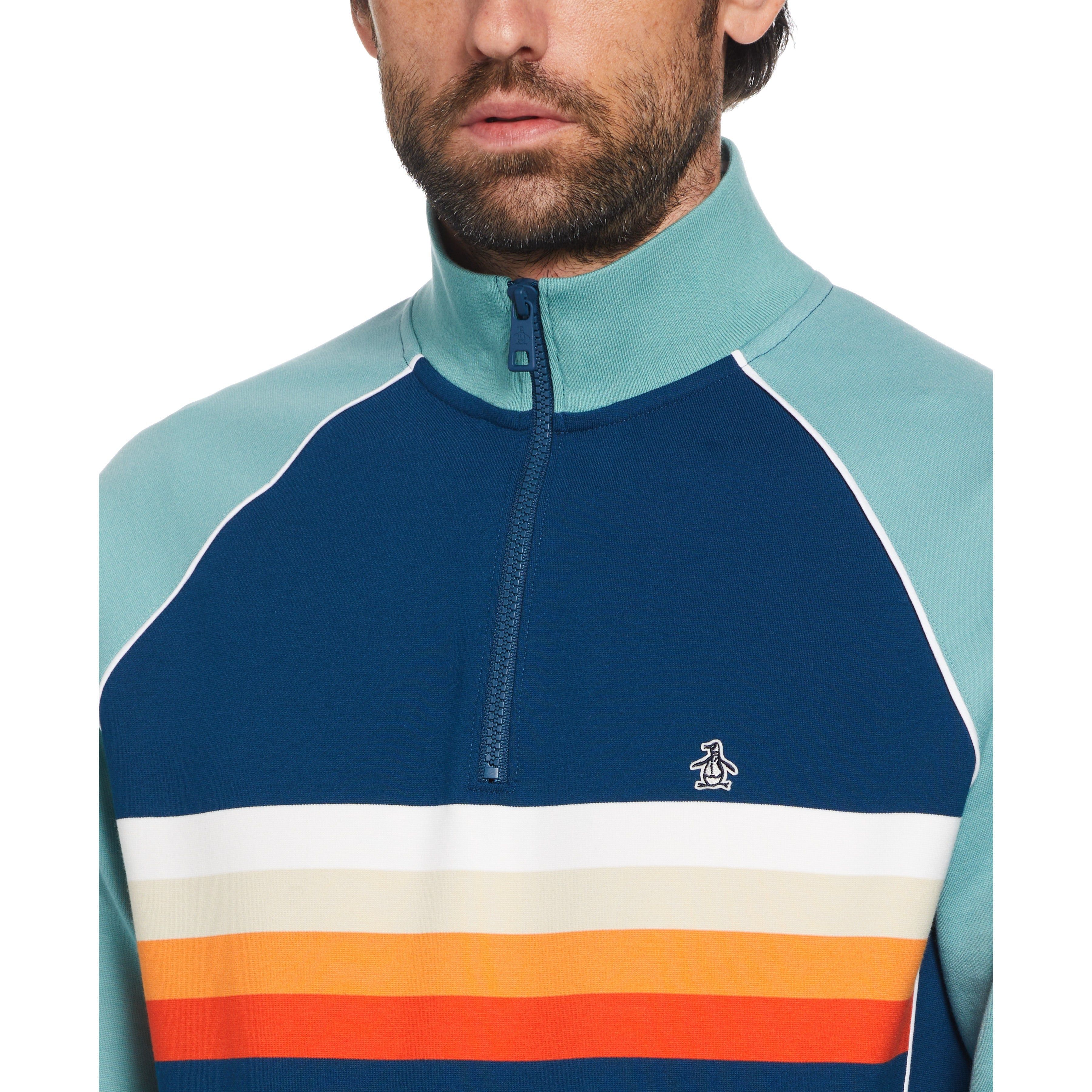1/4 Zip Color Block Stripe Shirt sold by Original Penguin product image thumbnail 4