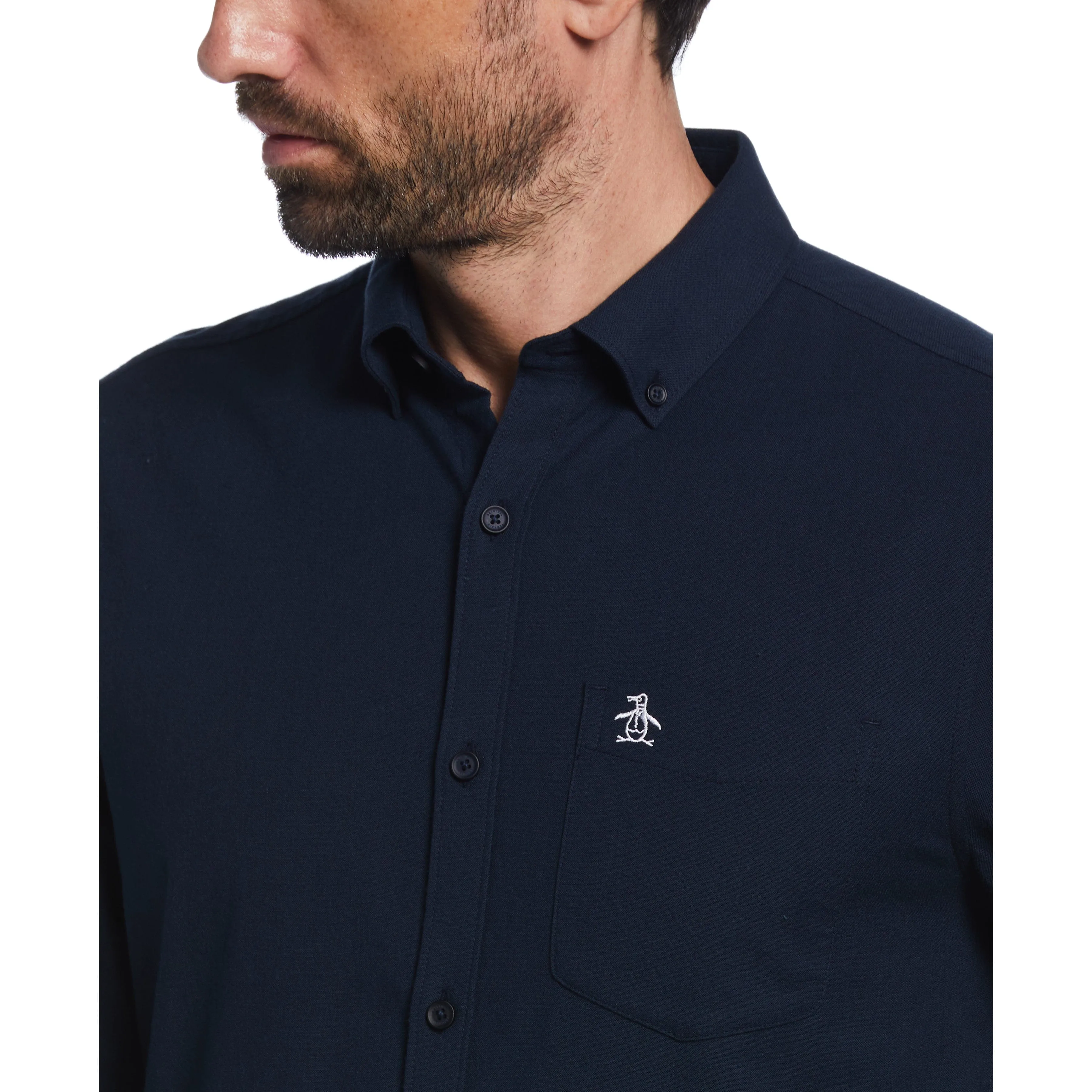 EcoVero™ Oxford Long Sleeve Pocket Shirt sold by Original Penguin product image thumbnail 3