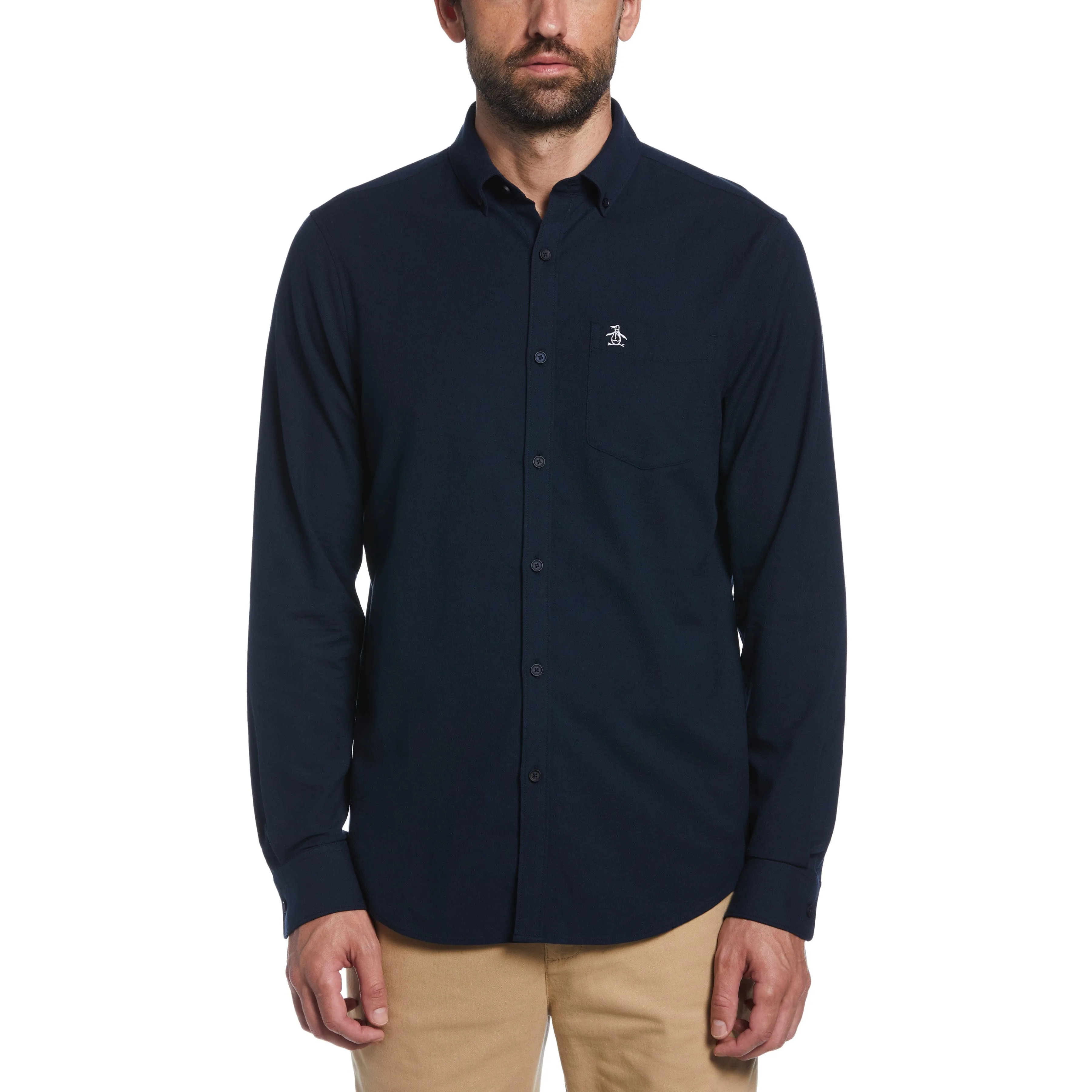 EcoVero™ Oxford Long Sleeve Pocket Shirt sold by Original Penguin