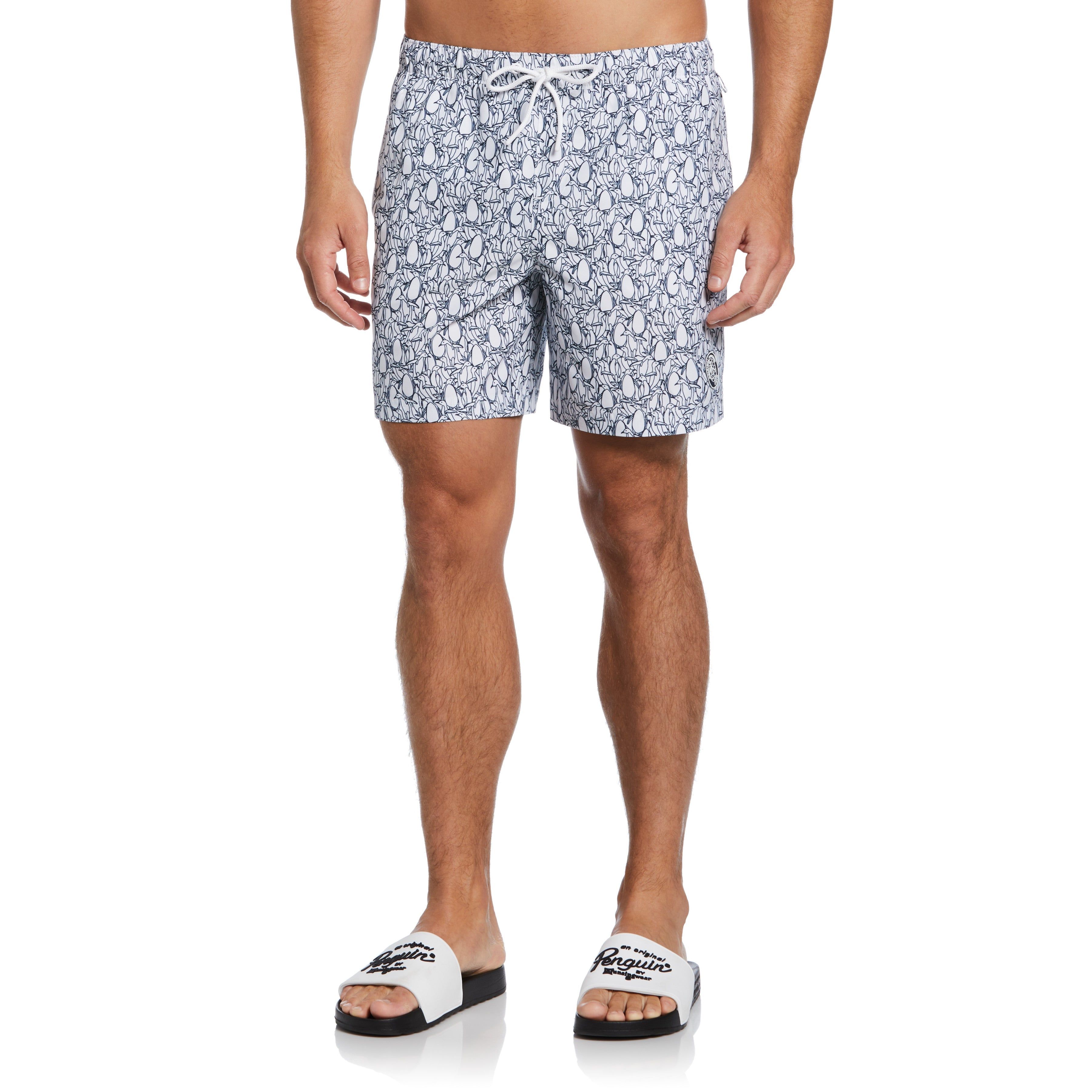 Pete Print Swim Shorts sold by Original Penguin