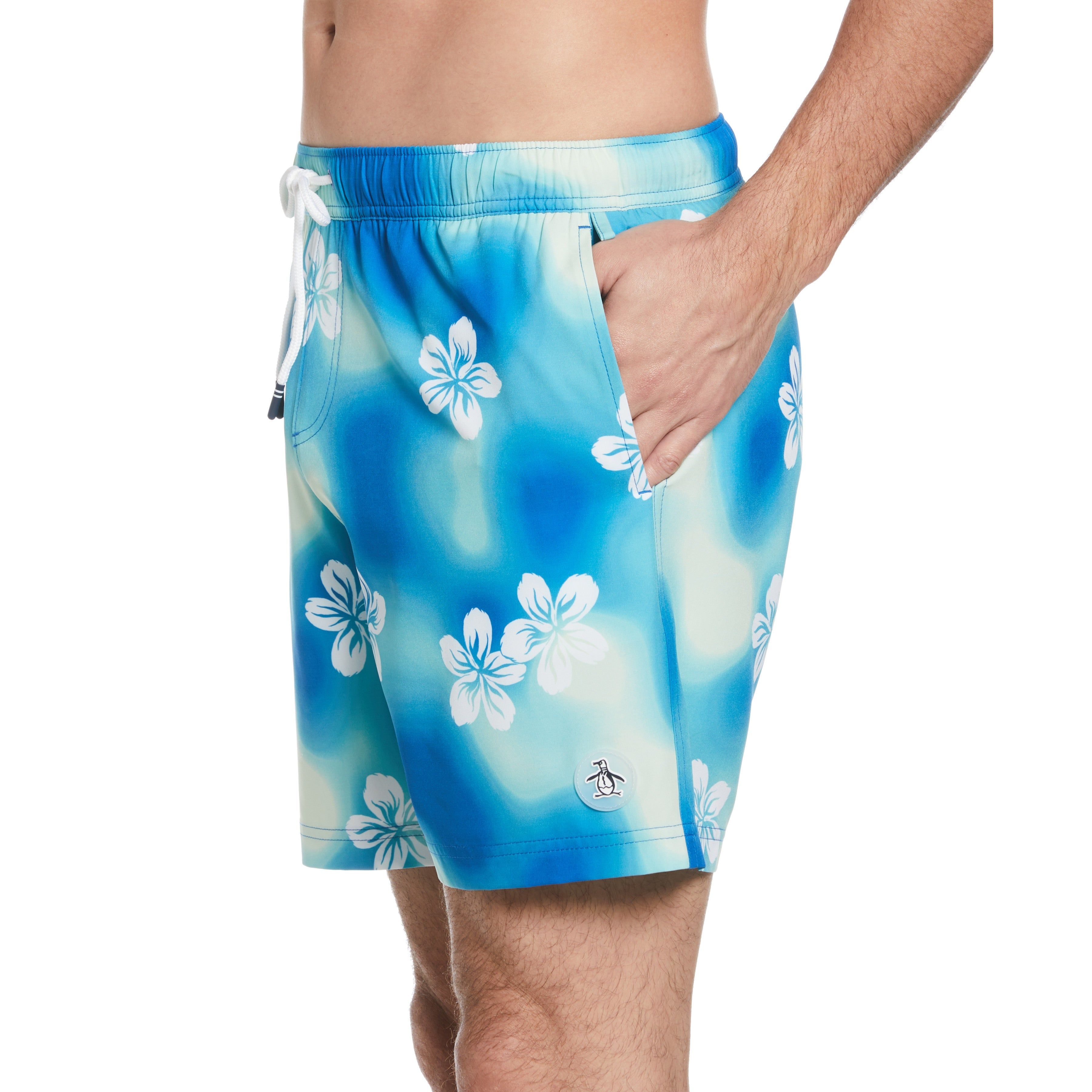 Watercolor Floral Print Swim Short sold by Original Penguin product image thumbnail 3