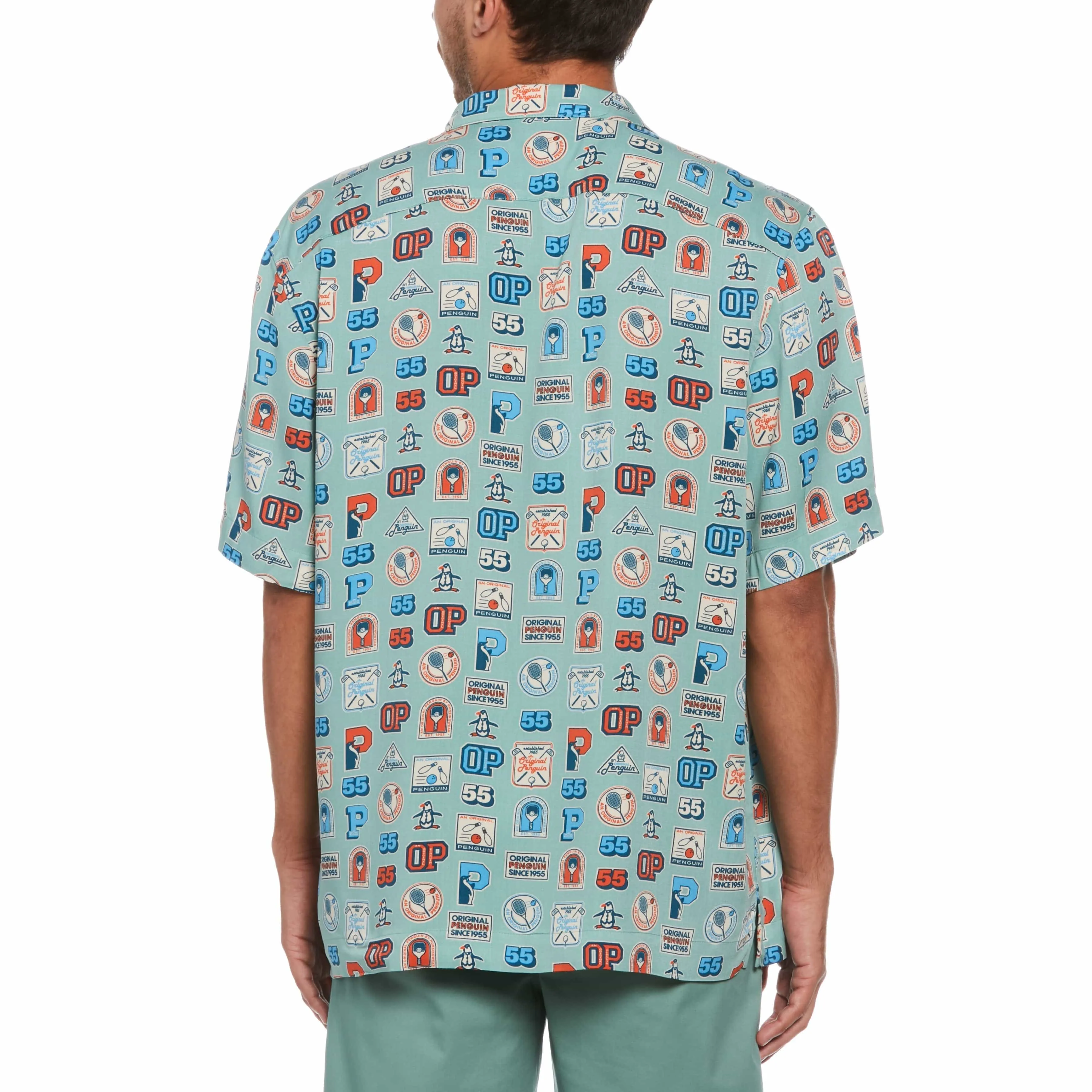 Ecovero™ All Over Collegiate Print Shirt sold by Original Penguin product image thumbnail 3