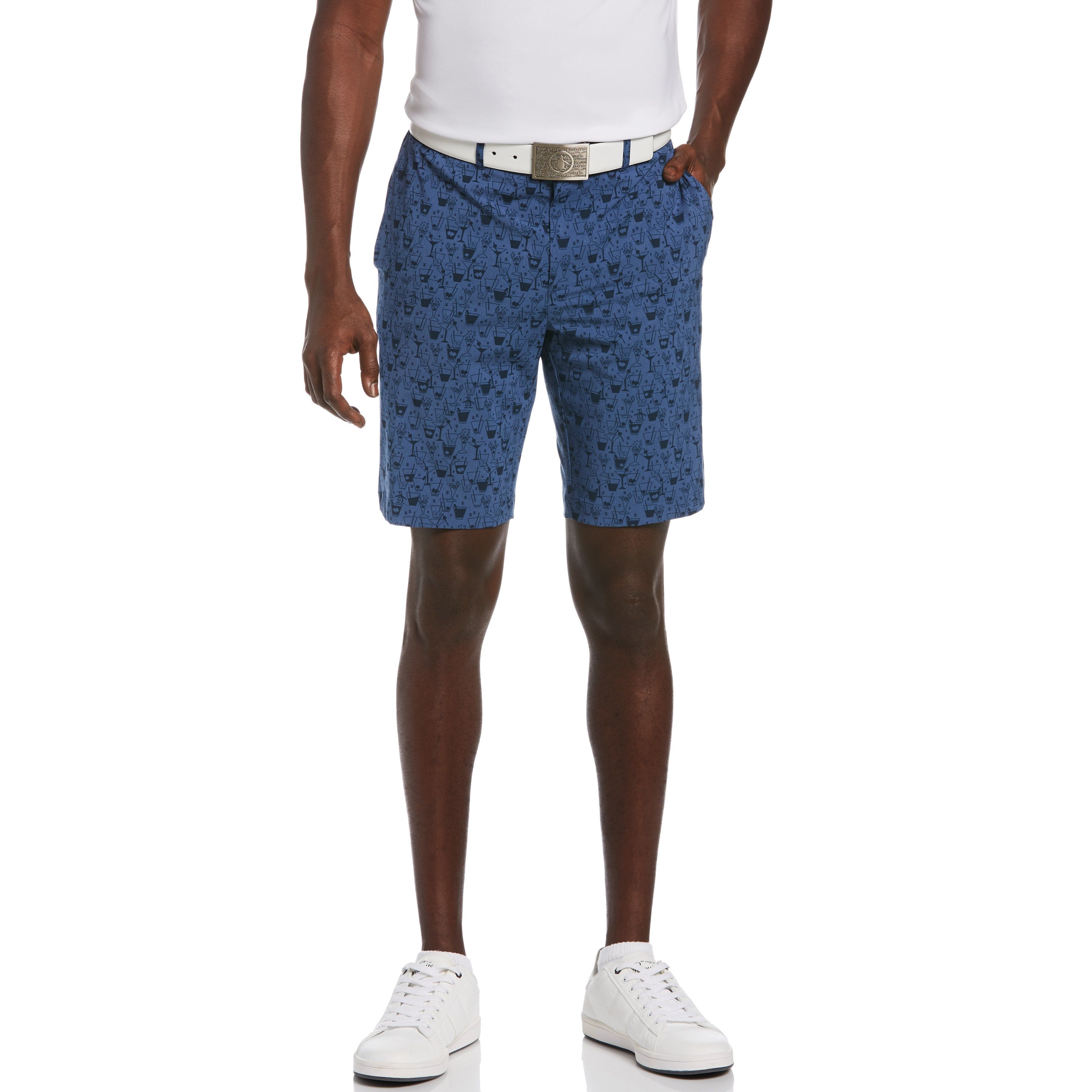 Flat Front Printed Hybrid Golf Short sold by Original Penguin