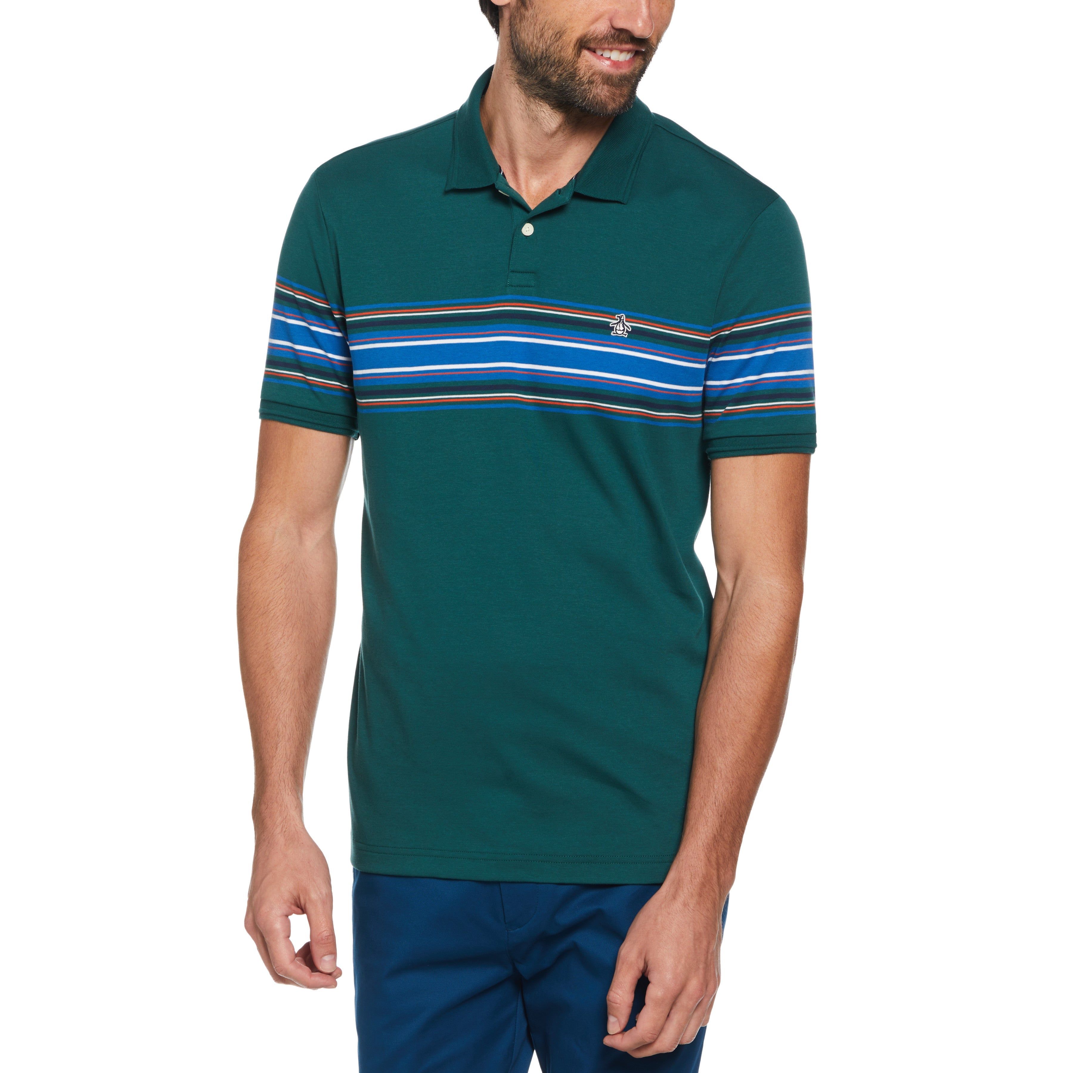 Chest Stripe Interlock Polo sold by Original Penguin