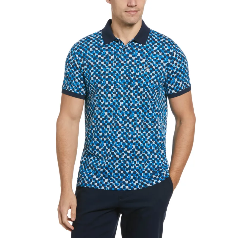 Tile Print Short Sleeve Polo sold by Original Penguin