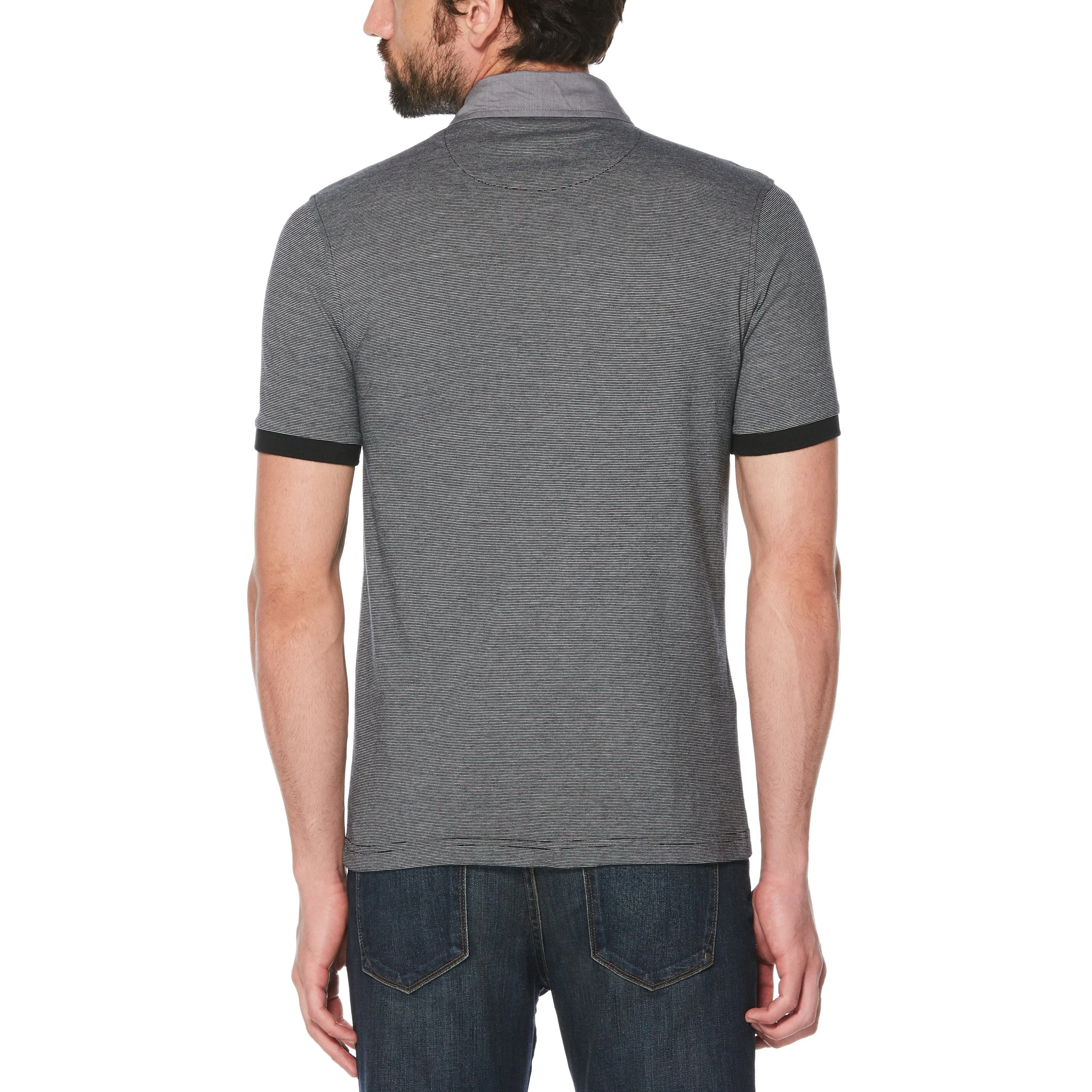 Stripe Chambray Collar Polo sold by Original Penguin product image thumbnail 2