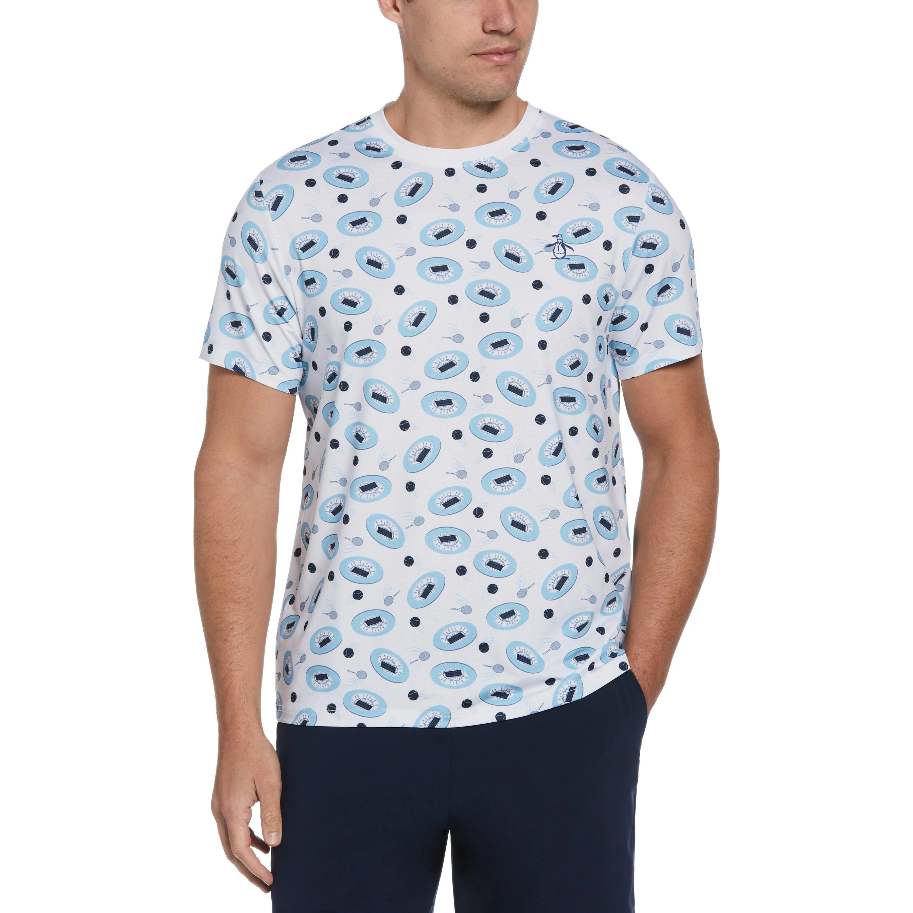 Tennis Print Crew Neck Tee sold by Original Penguin