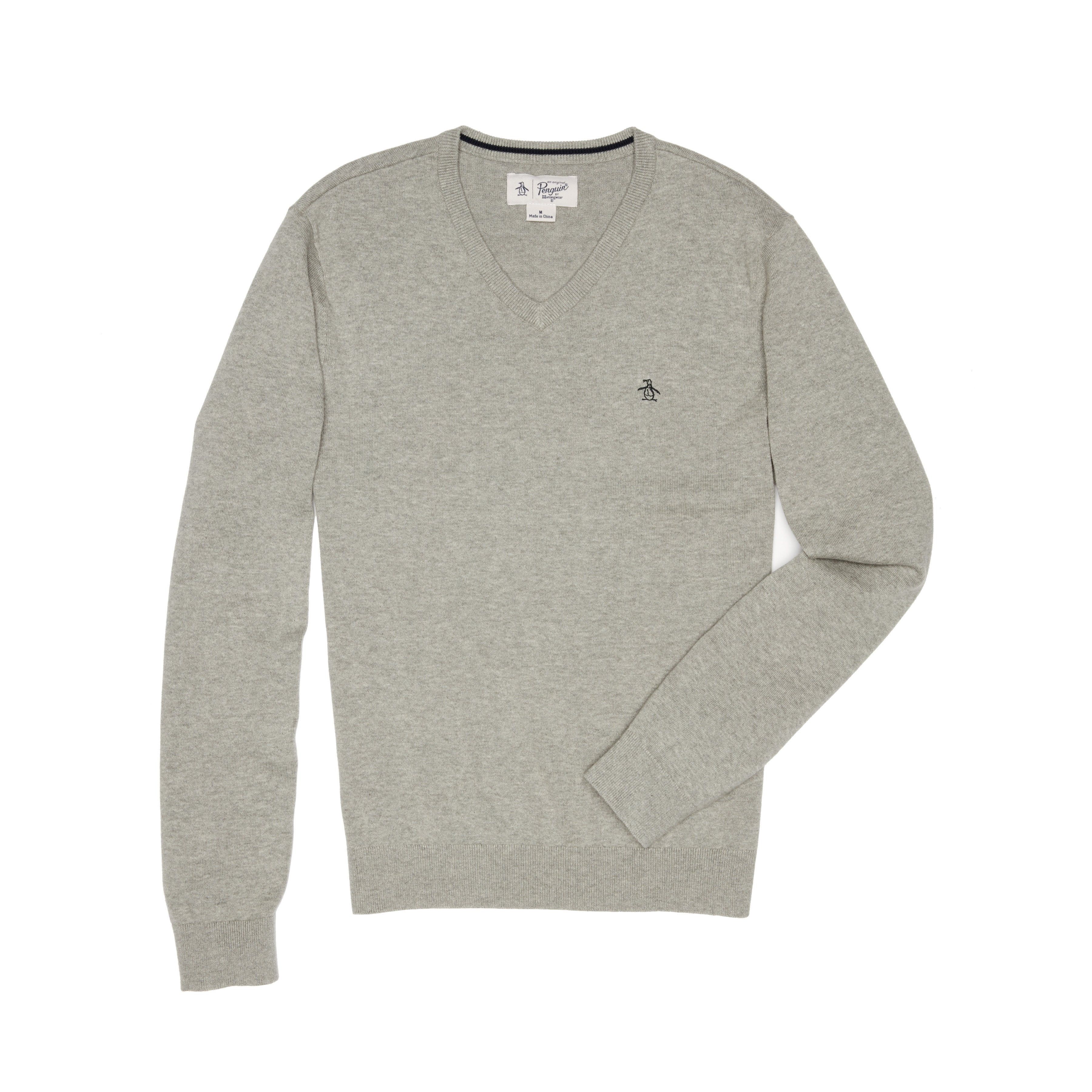 Combed Cotton V-Neck Sweater sold by Original Penguin product image thumbnail 3