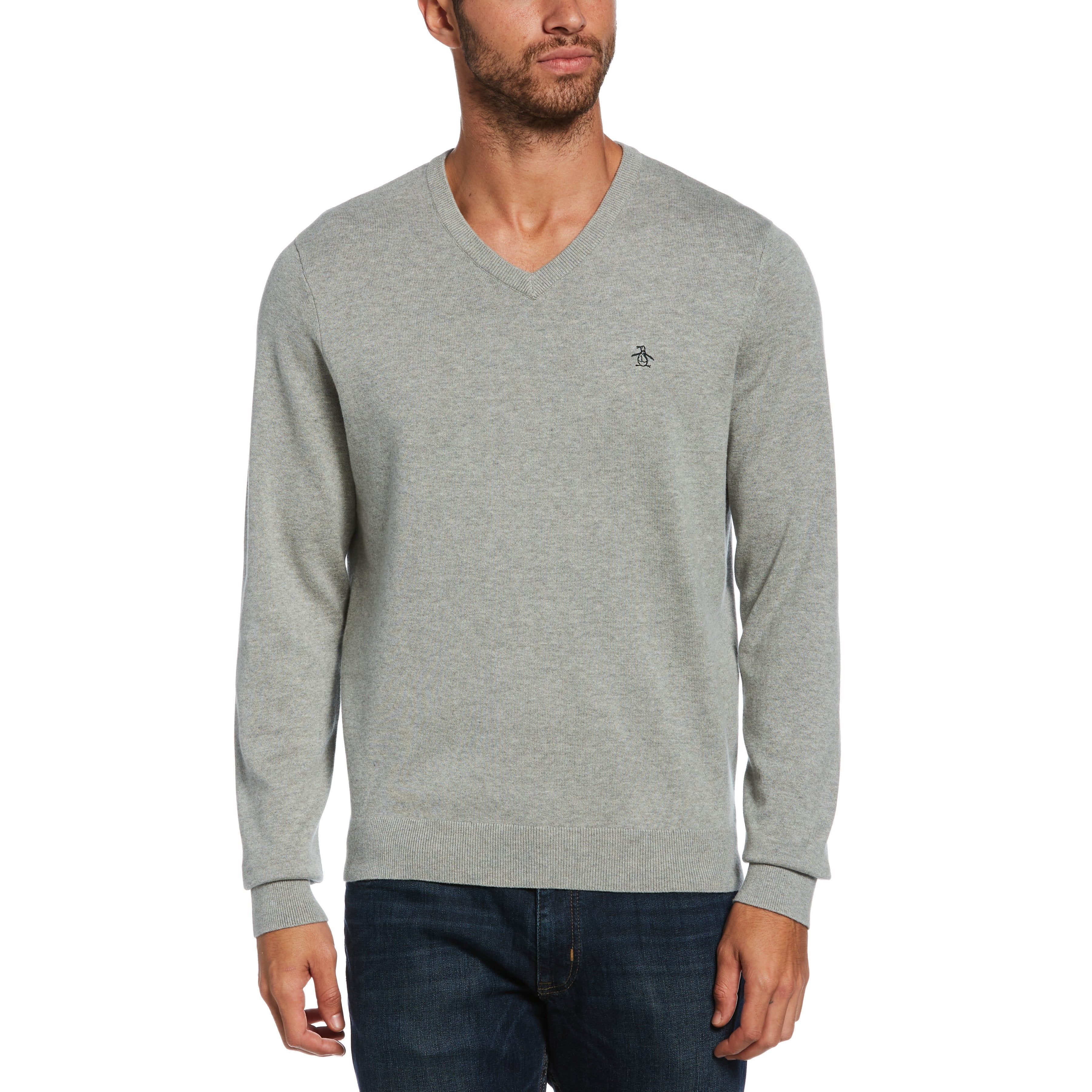 Combed Cotton V-Neck Sweater sold by Original Penguin