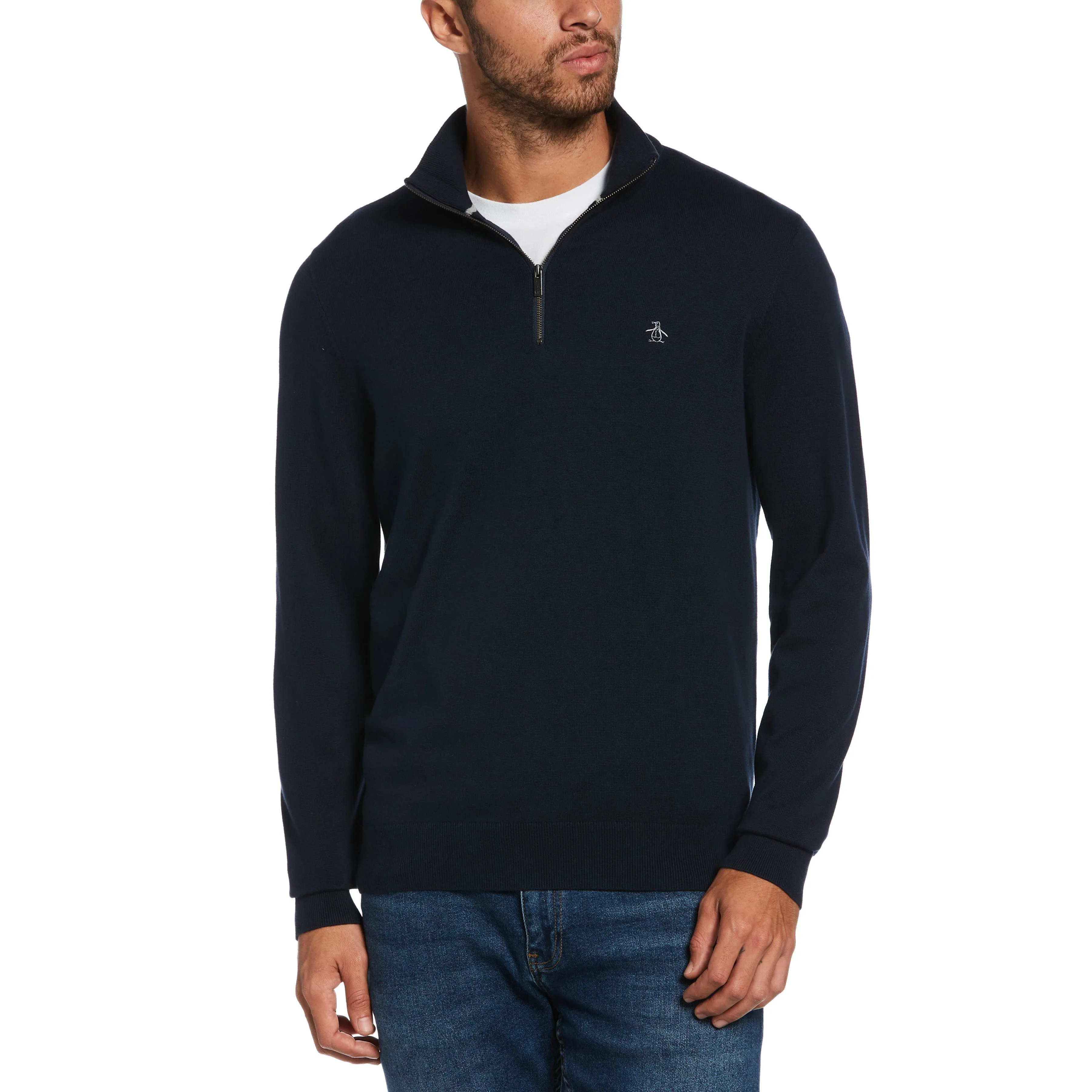 Combed Cotton 1/4 Zip Sweater sold by Original Penguin