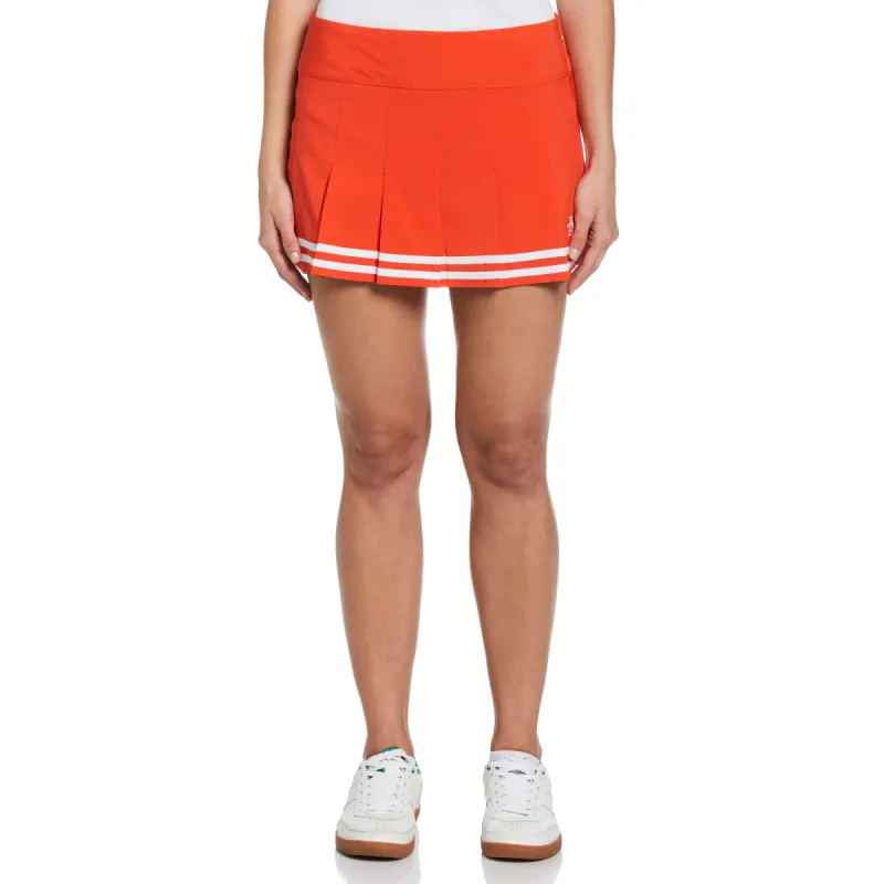 Women's 13" Contrast Hem Pleated Tennis Skort sold by Original Penguin
